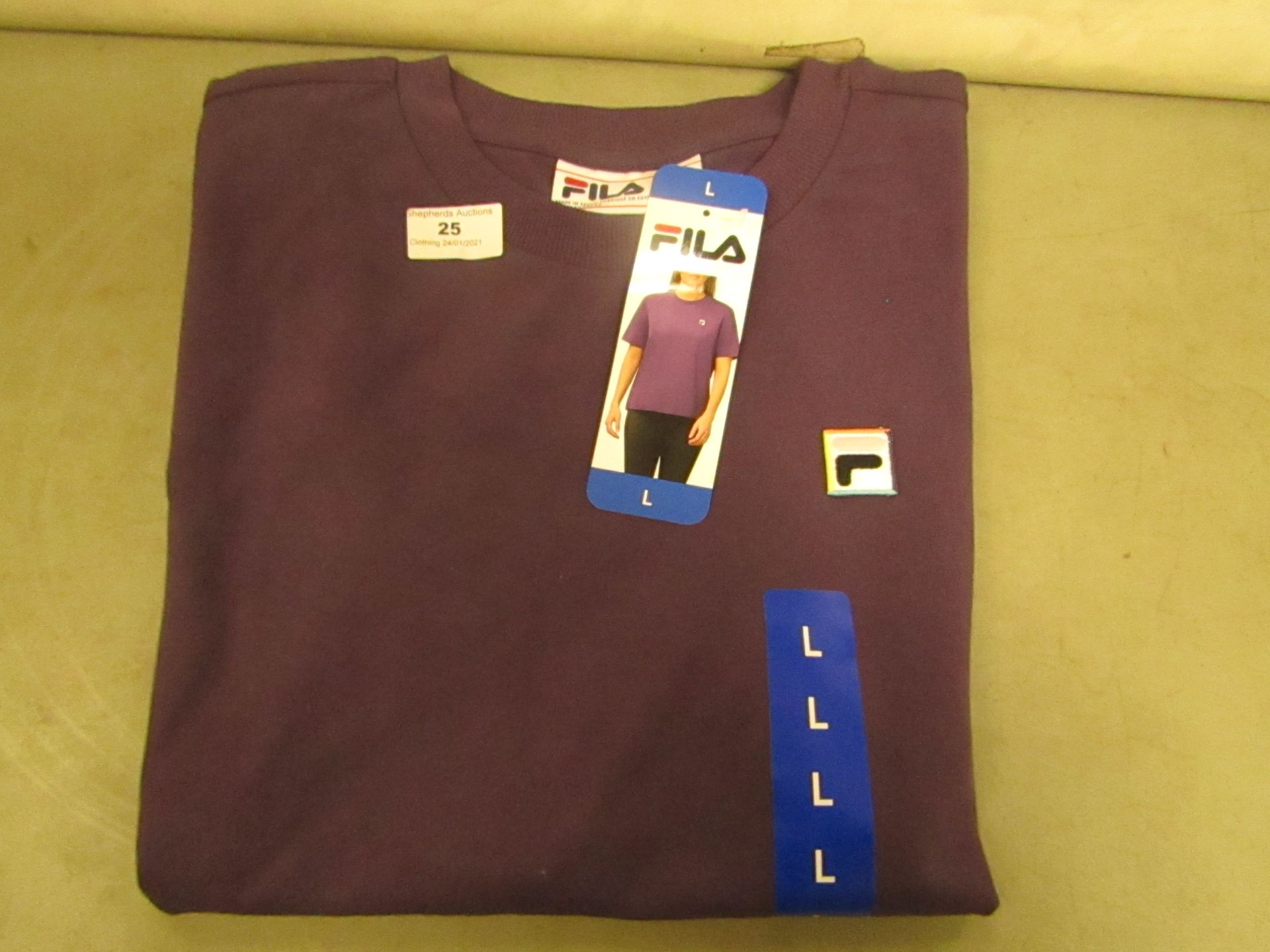 Fila T/Shirt Ladies Size L Gothic Grape Colour New With Tags