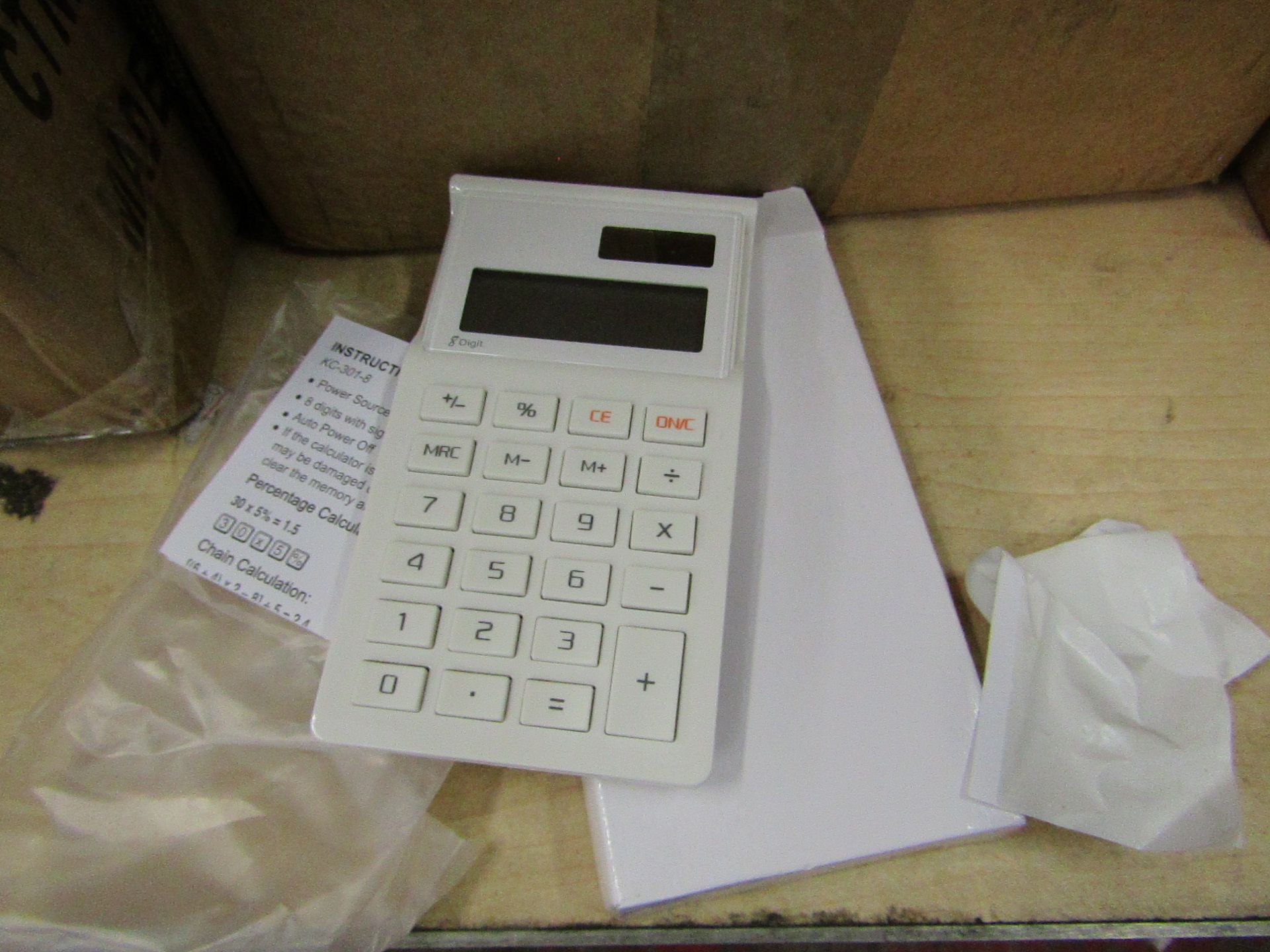 3x Small white calculator, New & Boxed