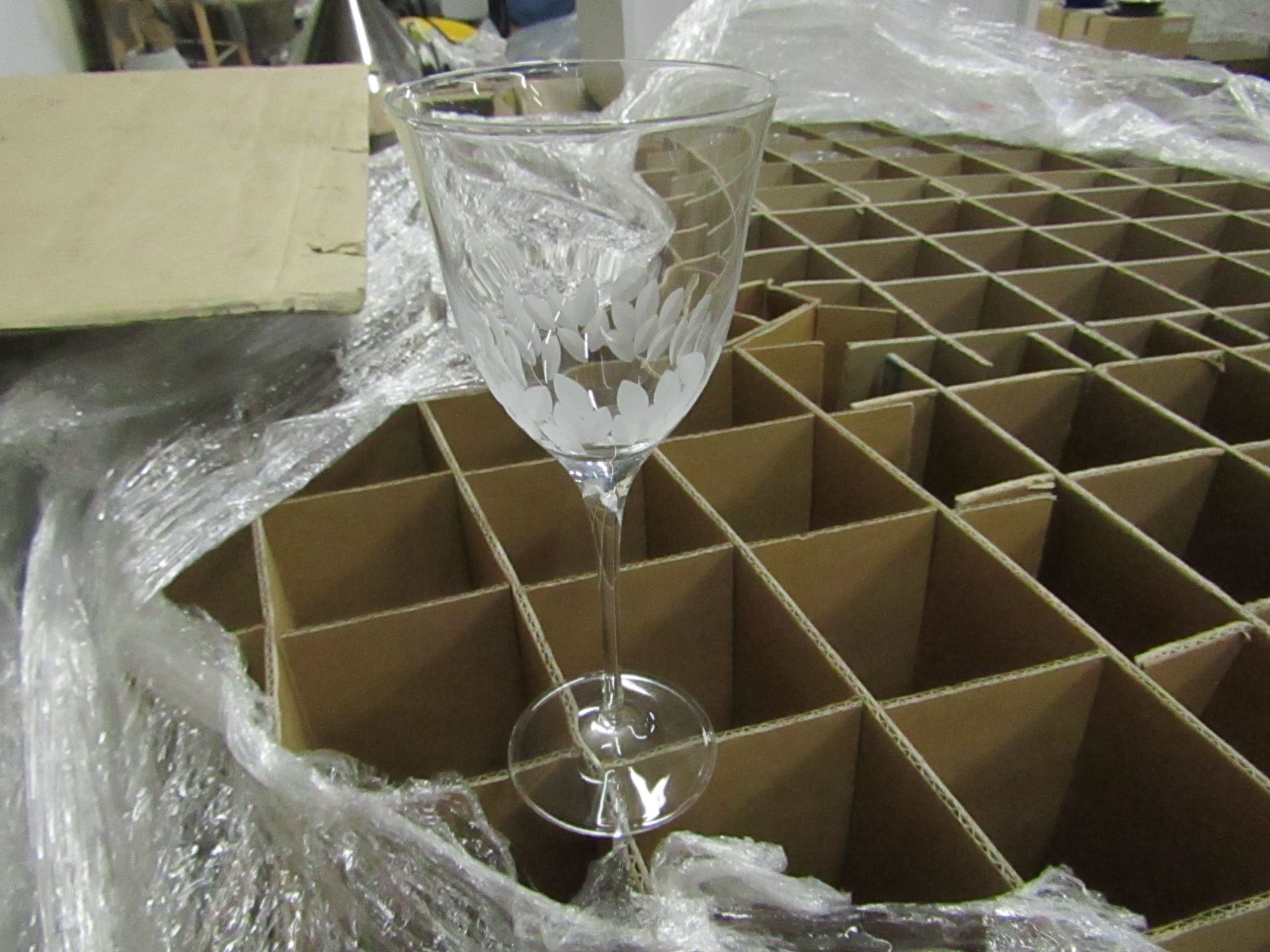6x Wine Glasses. New - See Image For Design.
