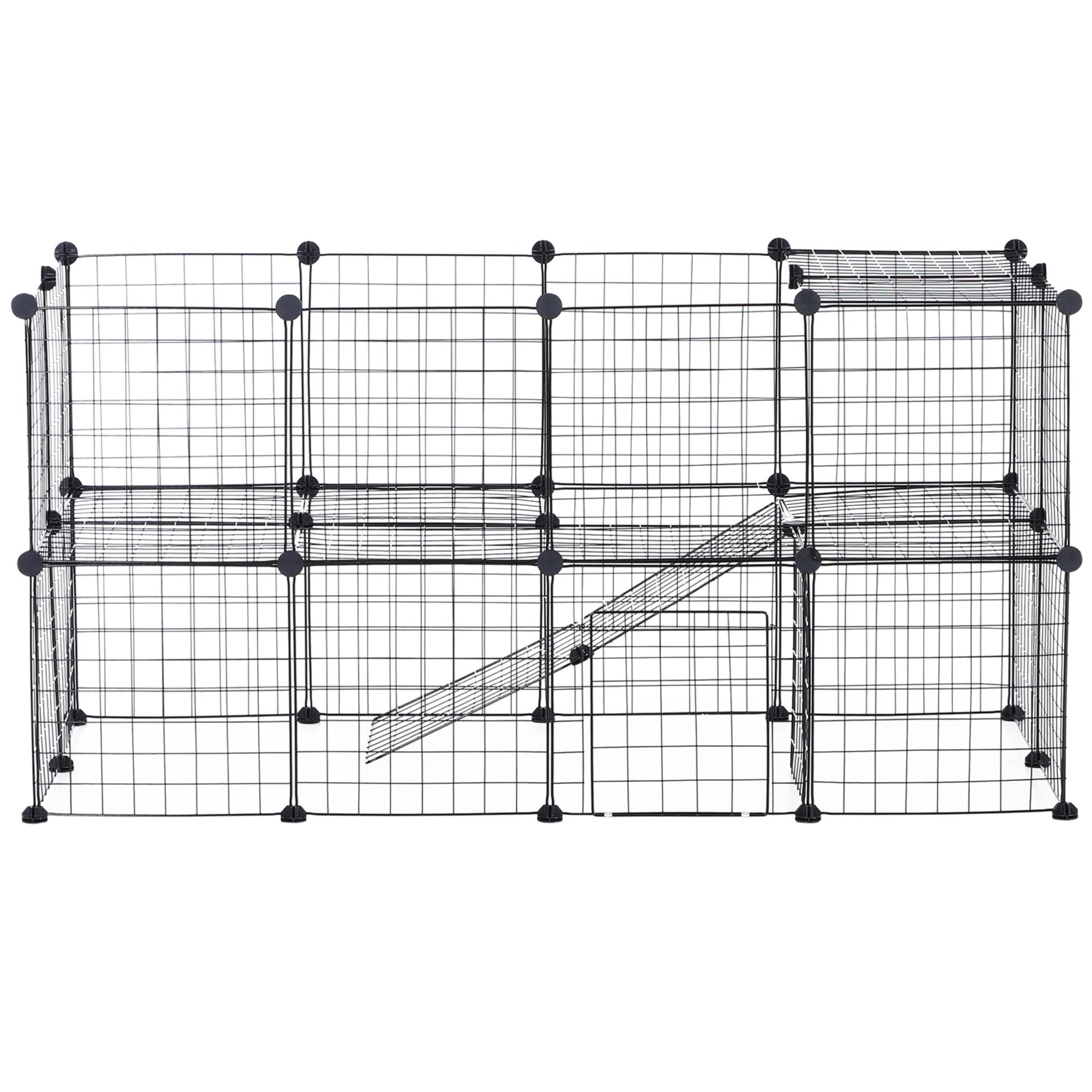 | 1x | PAWHUT SMALL ANIMAL PLAYPEN WITH MALLET, CONNNECTORS & CABLE TIES METAL MESH 36 PC |