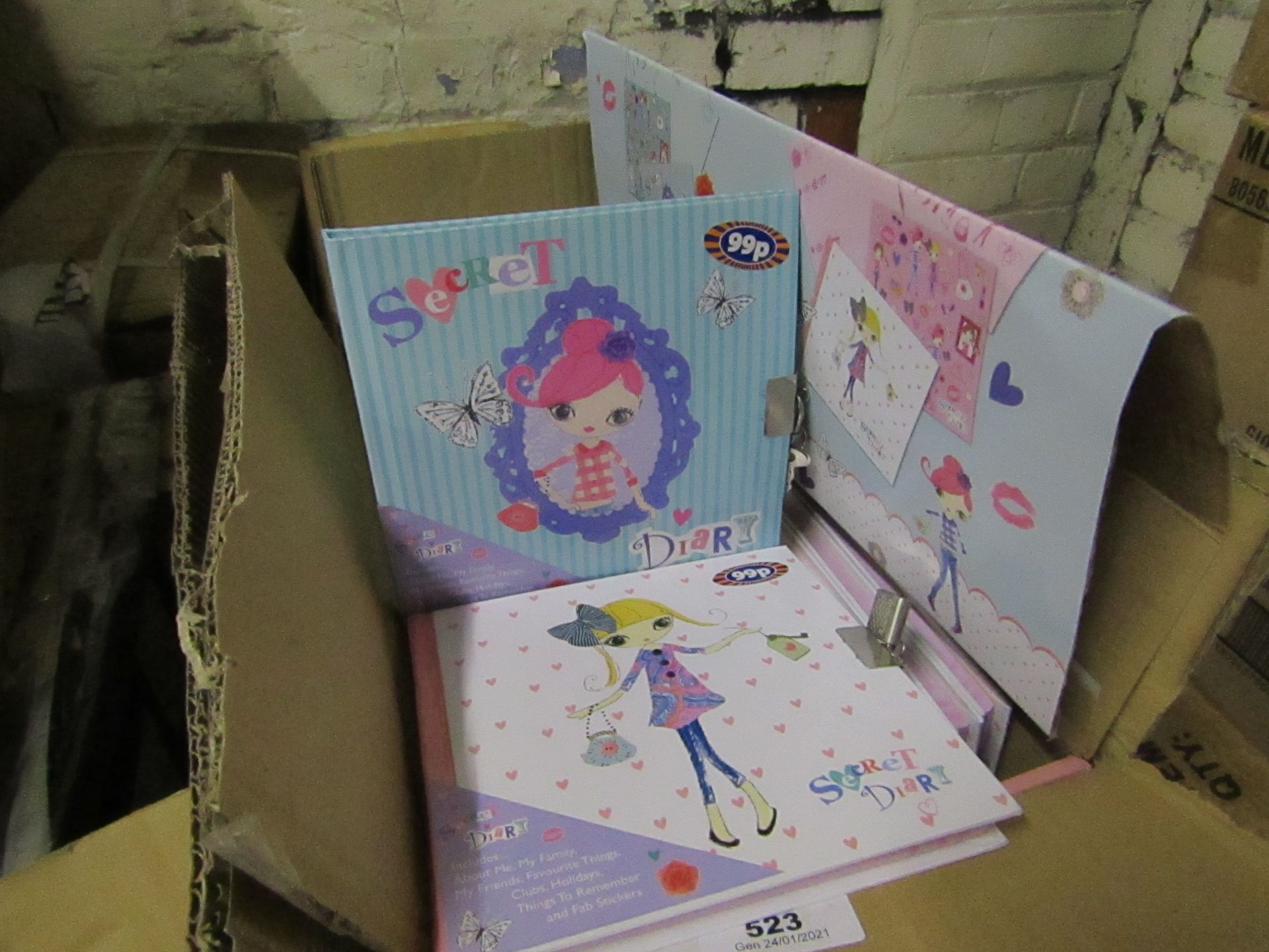 Children's Secret Dairys (Box Contains 30 Dairys) - New & Boxed.
