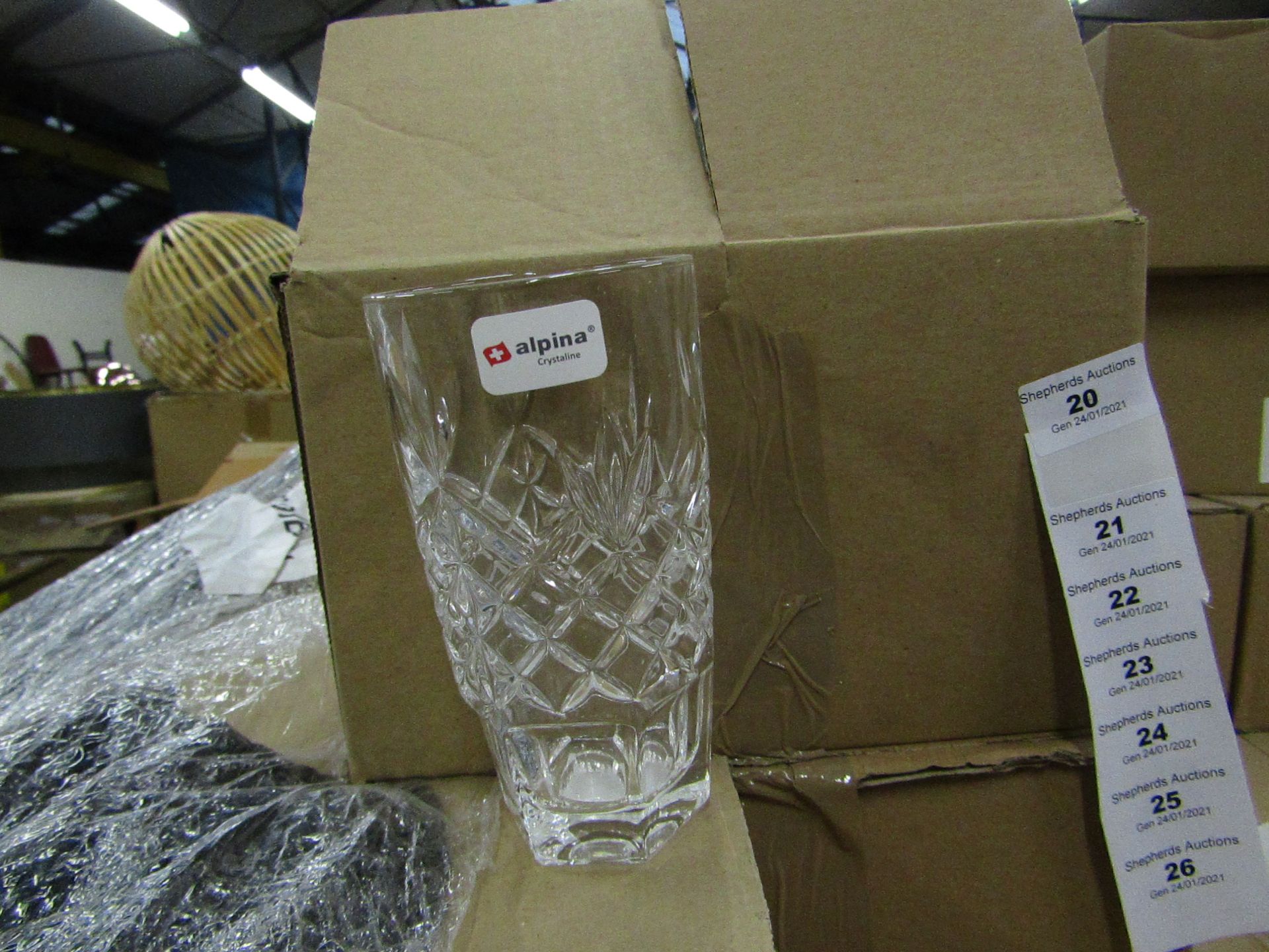 12 x 320ml Tumblers. New & boxed. See Image For Design.