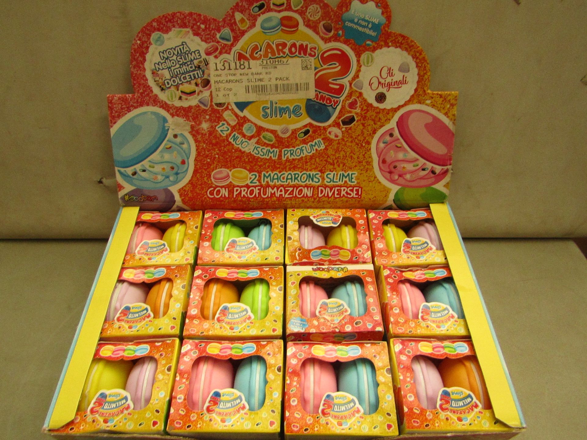 Macarons Slime - 6 Various Slimes - ( Box of 12) Unused & Boxed.