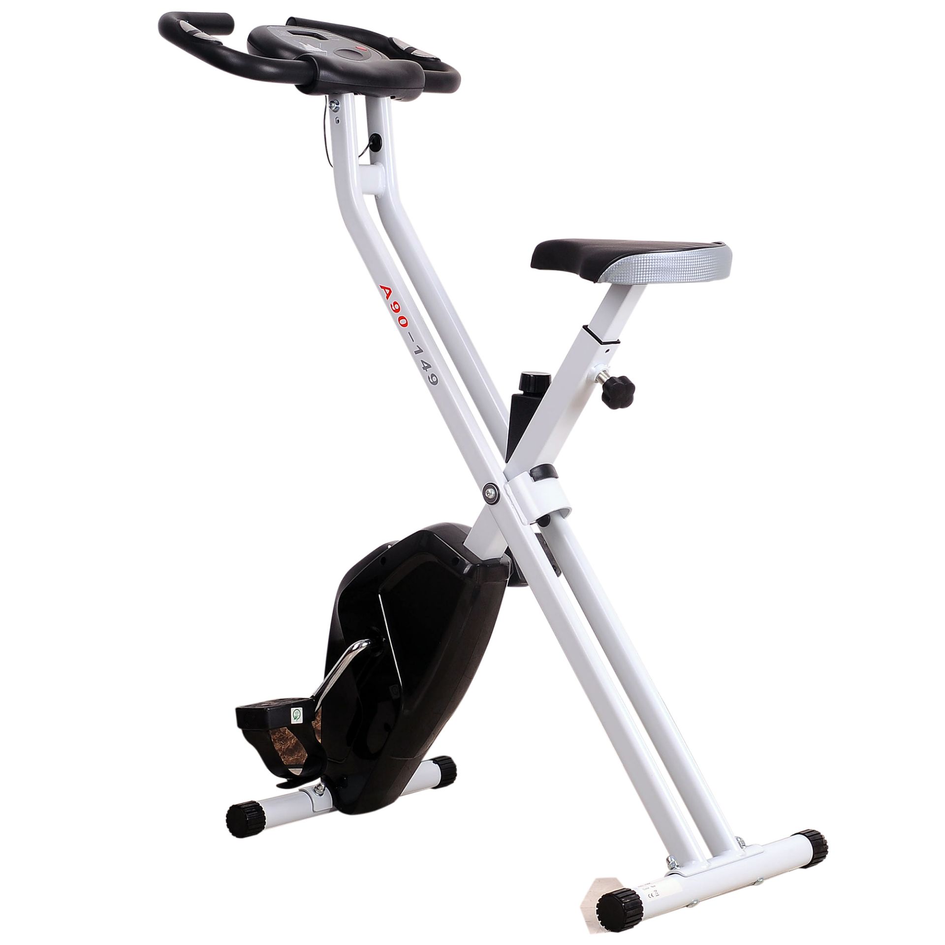 | 1X | HOMCOM MANUAL EXERCISE BIKE LCD ADJUSTABLE TENSIONS PADDED SEAT HEART RATE MONITOR A90-