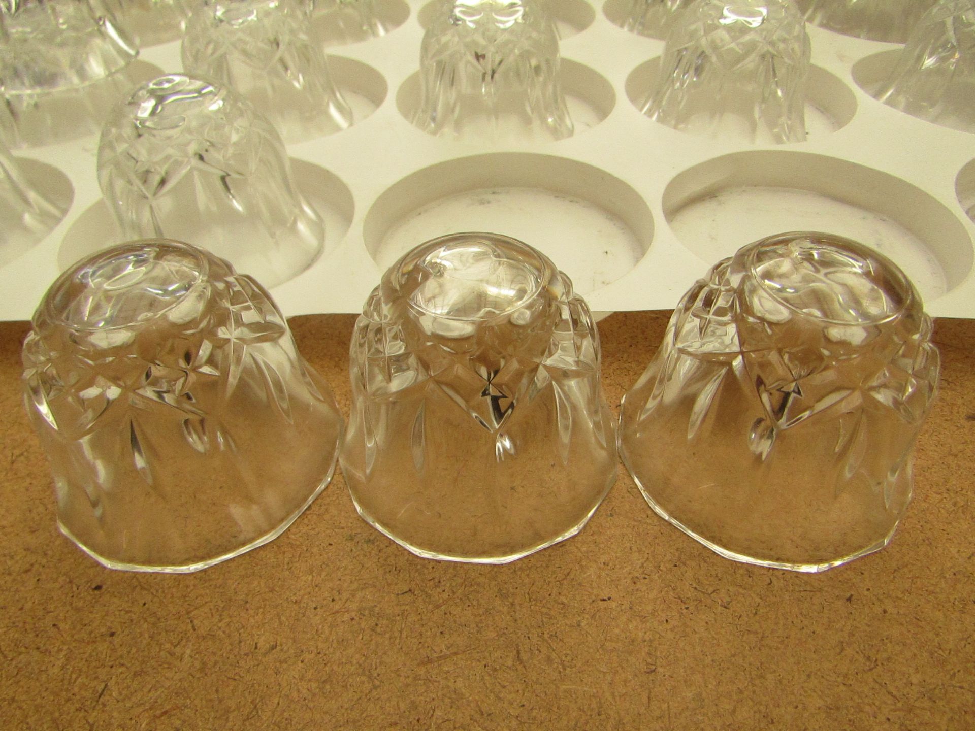 21x Clear Glass Candle Holder (Taper Candle) - All Unused.