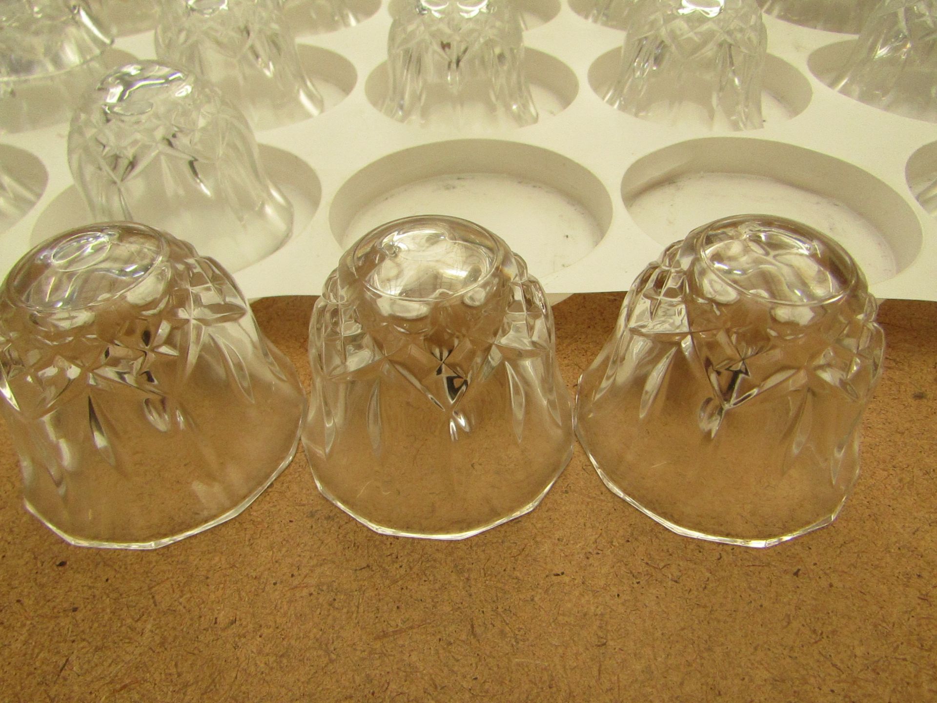 21x Clear Glass Candle Holder (Taper Candle) - All Unused.
