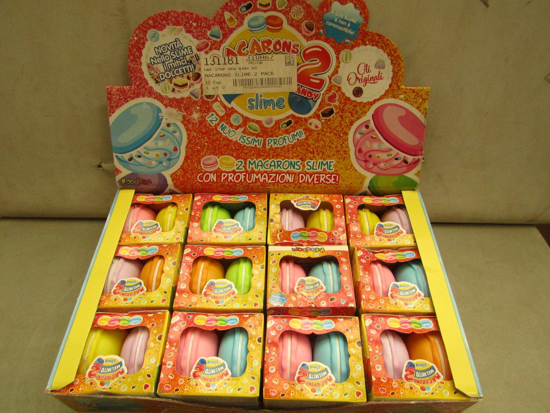 Macarons Slime - 6 Various Slimes - ( Box of 12) Unused & Boxed.