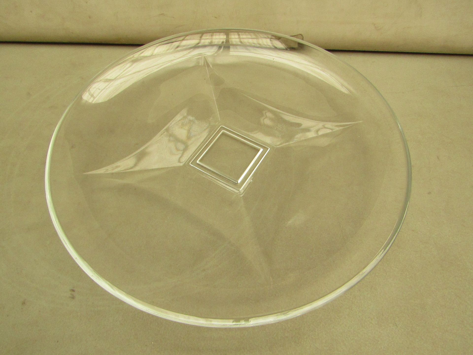 2x Large Glass Plate - New, Good Condition.