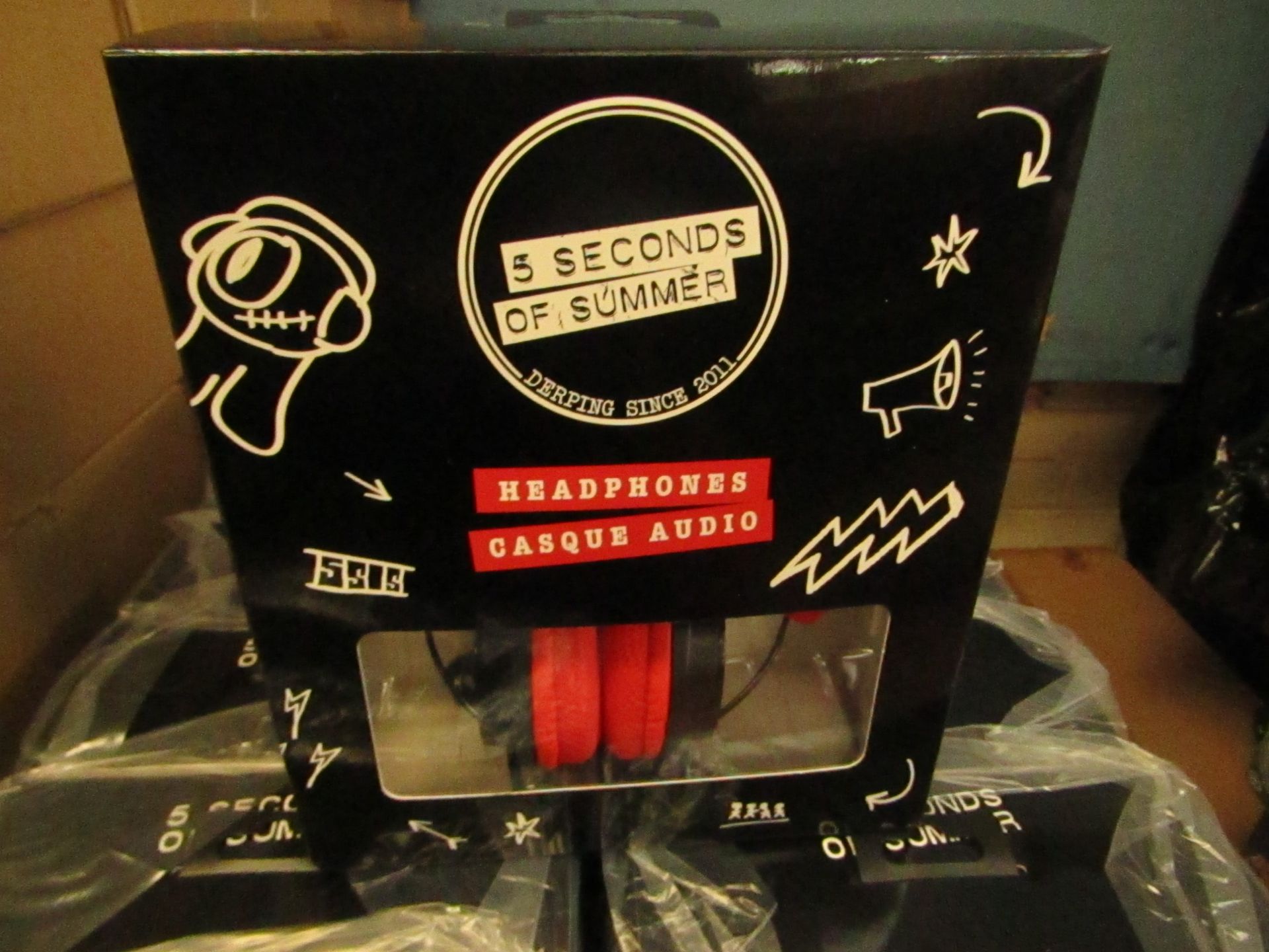 2x 5 Seconds of Summer Headphones - New & Boxed.