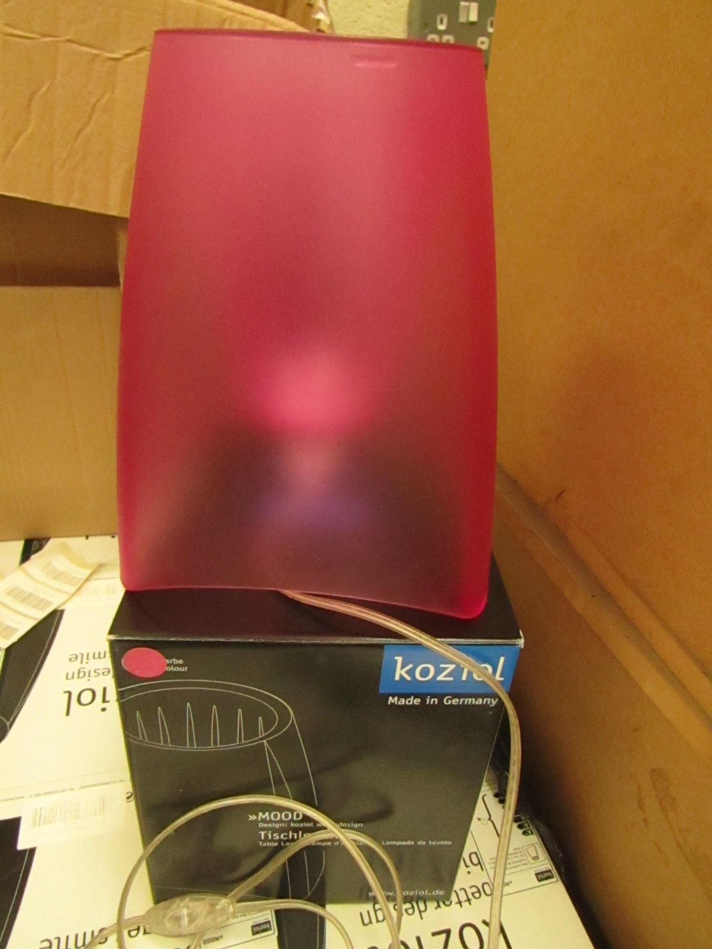 Koziol Mood table lamp, unused and boxed. EU plug