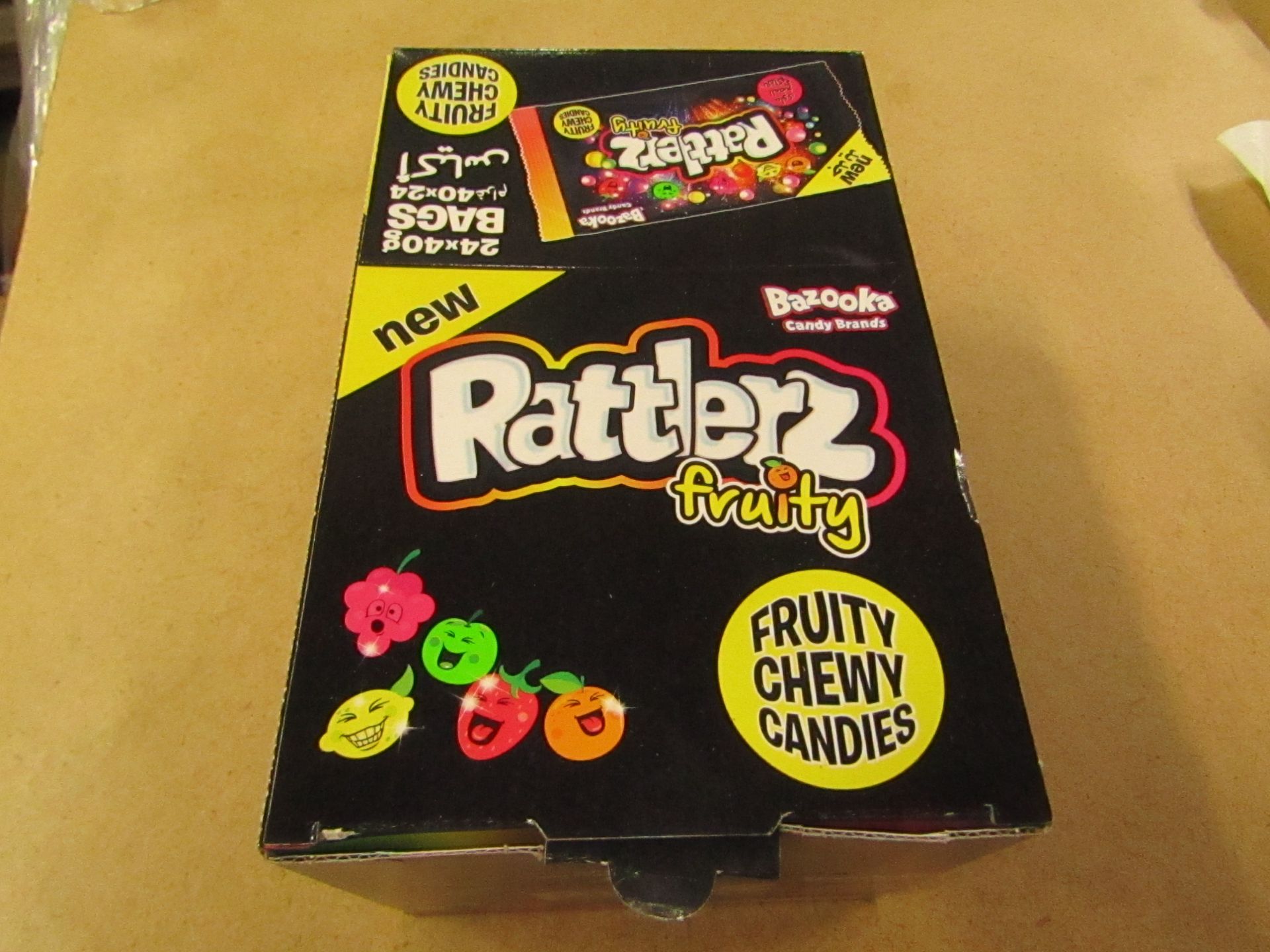 24x 40g Rattlerz bags, boxed. BB 12-01-2021