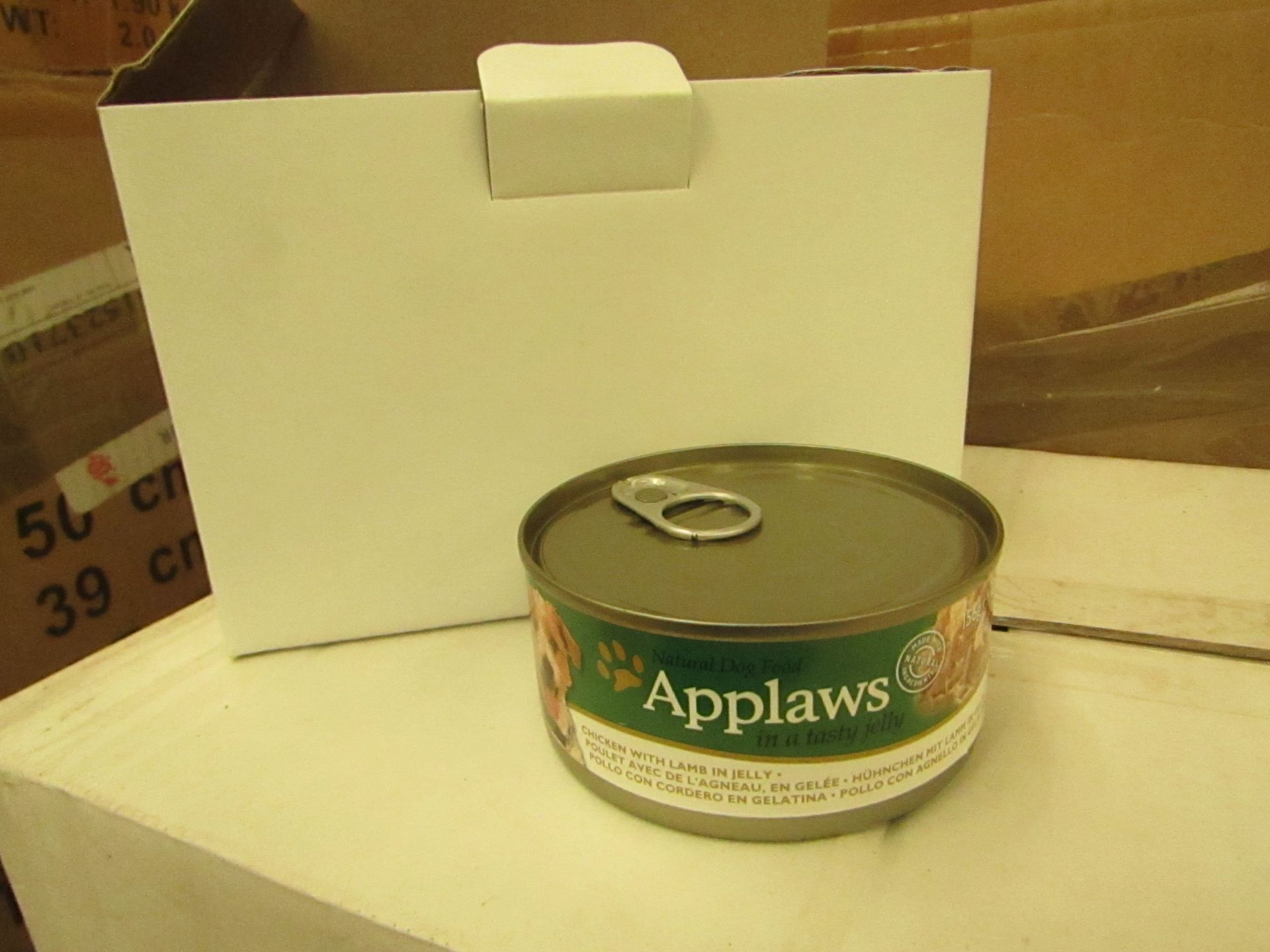 72x Applaws - Dog Tin Chicken, Lamb & Jelly - BB 24/08/20 - Unused & Boxed.