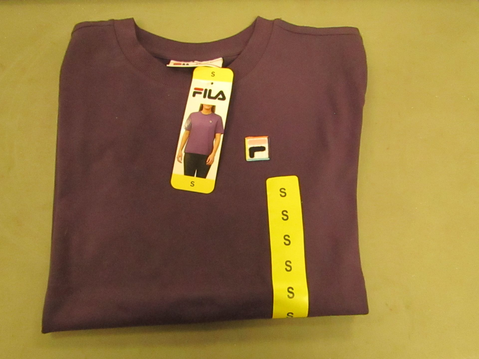 Fila T/Shirt Ladies Gothic Grape Colour Size S New With Tags