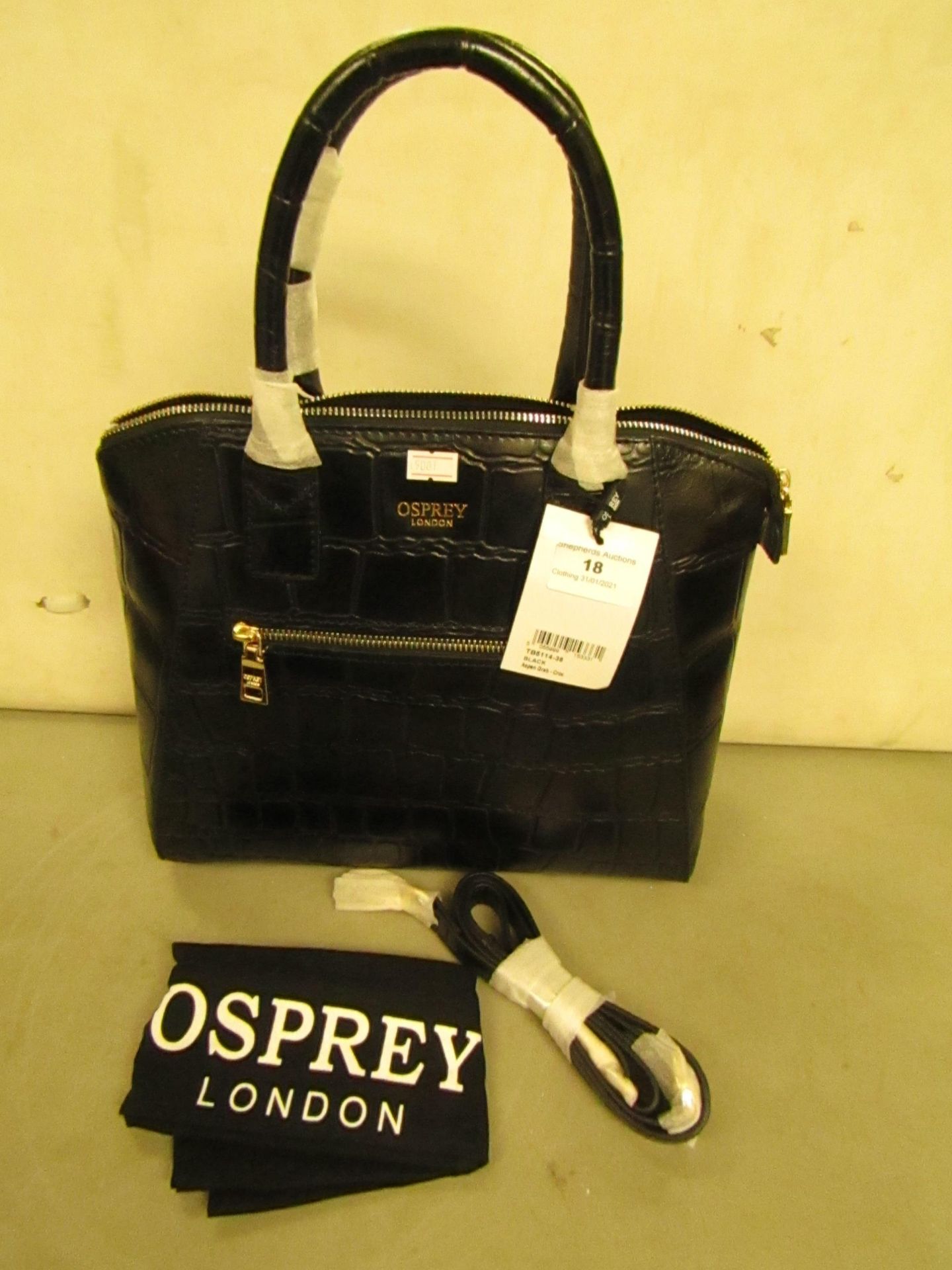 Osprey Handbag With Shoulder Strap & Dust Bag New RRP £59.99