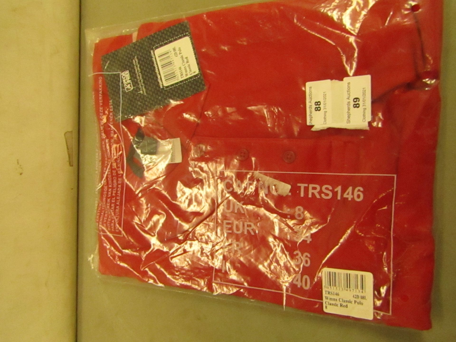 2 X Regatta Polo T/Shirts Red Size 8 New in Packaging