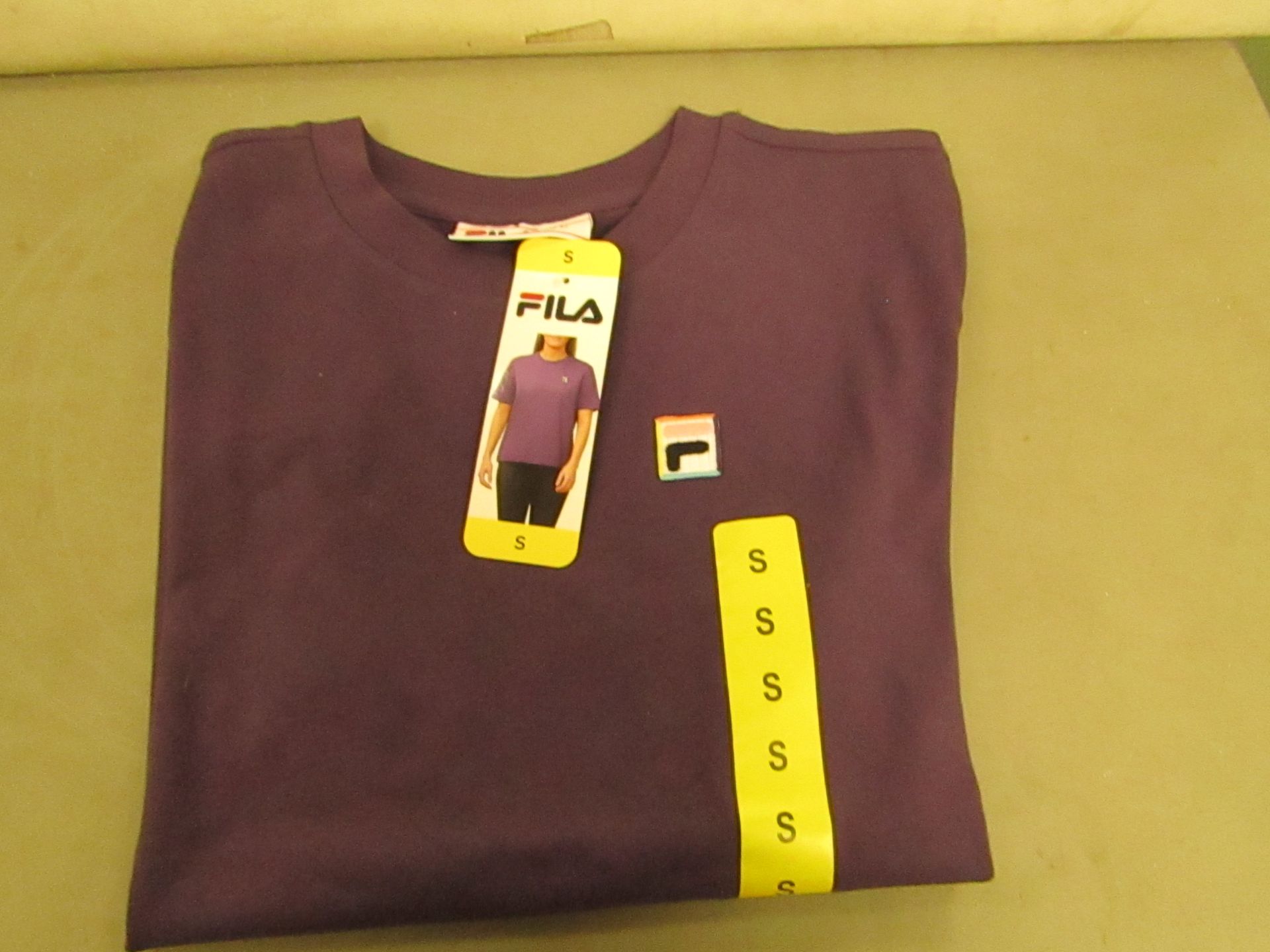 Fila T/Shirt Ladies Gothic Grape Colour Size S New With Tags