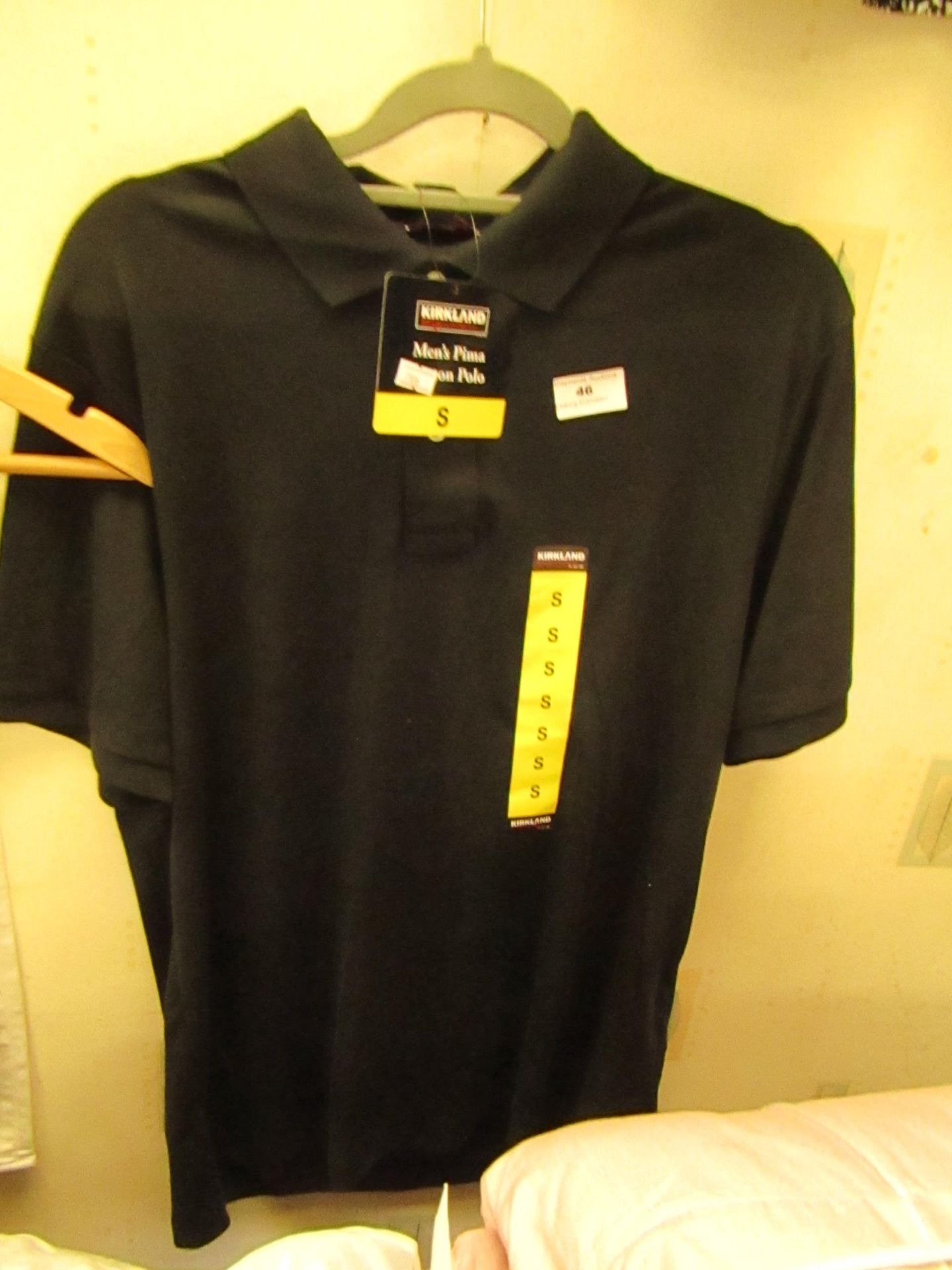 Kirkland Signature Polo T/Shirt Black Size S New With Tags