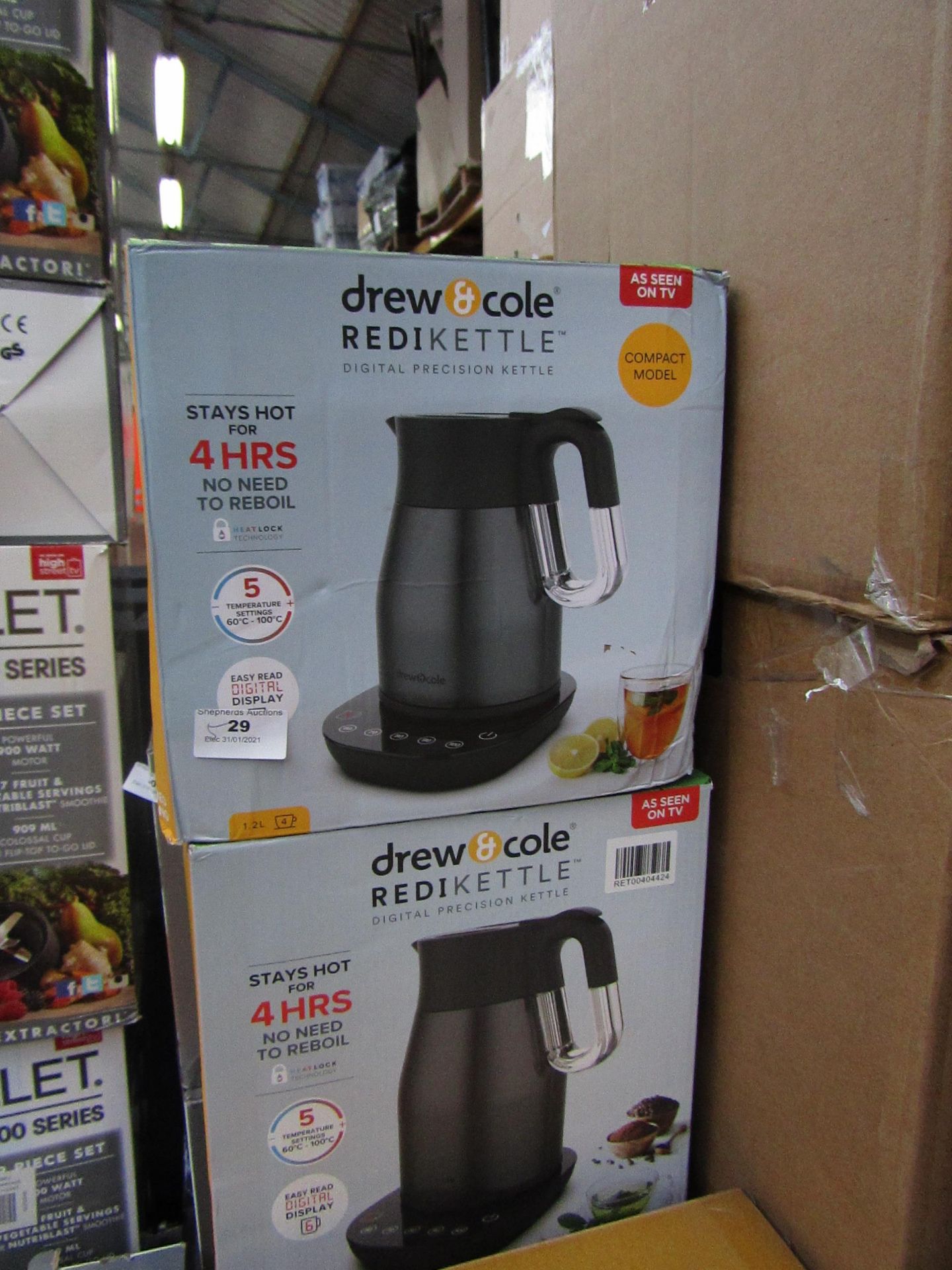 | 5X | DREW AND COLE REDI KETTLE | UNCHECKED AND BOXED | NO ONLINE RESALE | SKU C5060541513587 | RRP