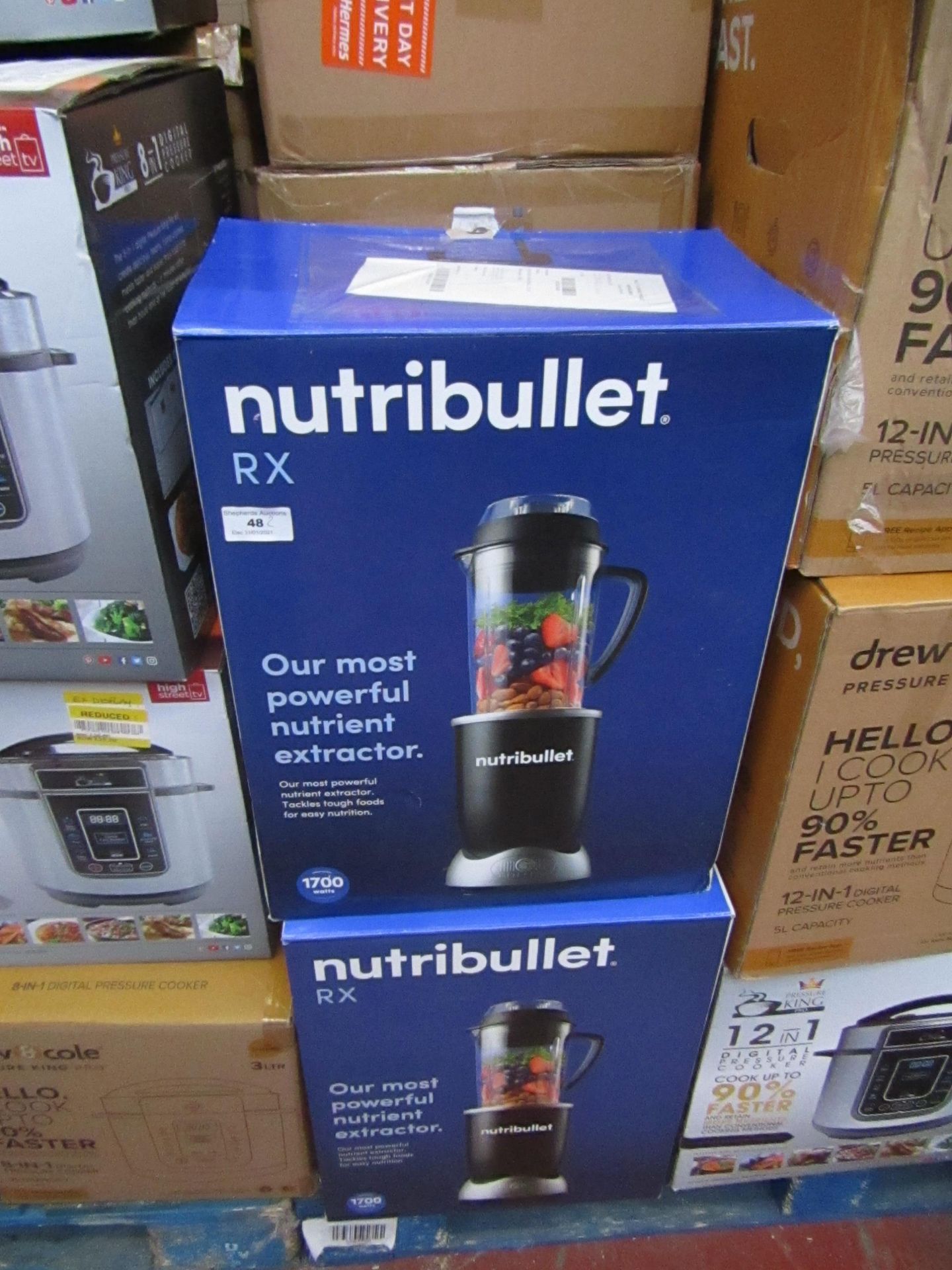 | 2X | NUTRI BULLET RX | UNCHECKED AND BOXED | NO ONLINE RESALE | SKU - | RRP £119.99 | TOTAL LOT