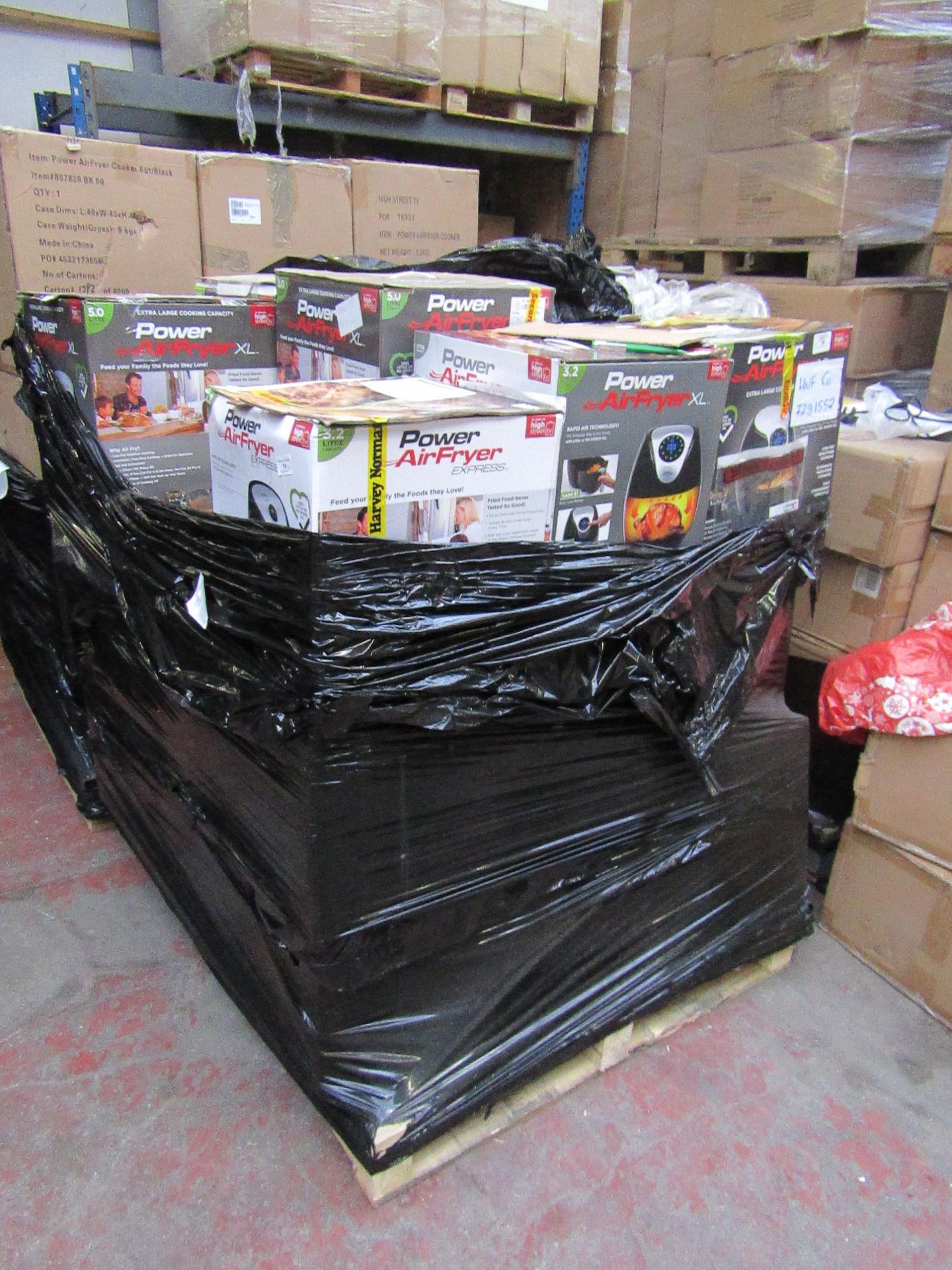 | 1X | PALLET OF APPROX 26X POWER AIR FRYERS, MAY VARY FROM 3.2 AND 5L | UNCHECKED & BOXED | NO