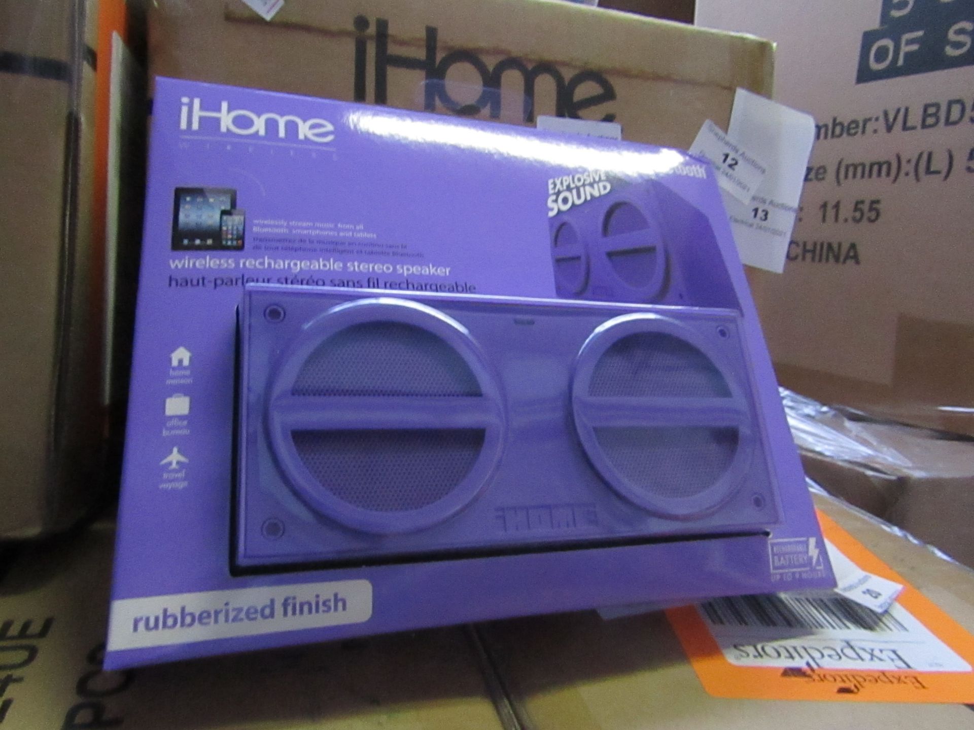 4x iHome, Wireless Rechargeable Stereo Speaker, New and Boxed