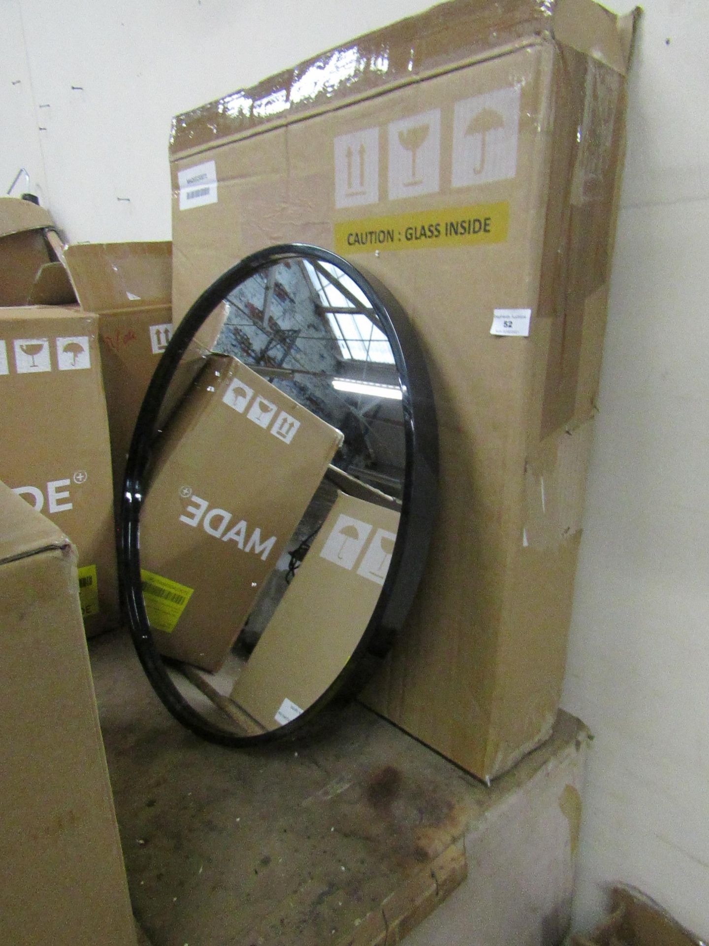 | 1X | MADE.COM BEX 55CM CIRCULAR MIRROR | UNCHECKED WITH ORIGINAL BOX | RRP £59 |