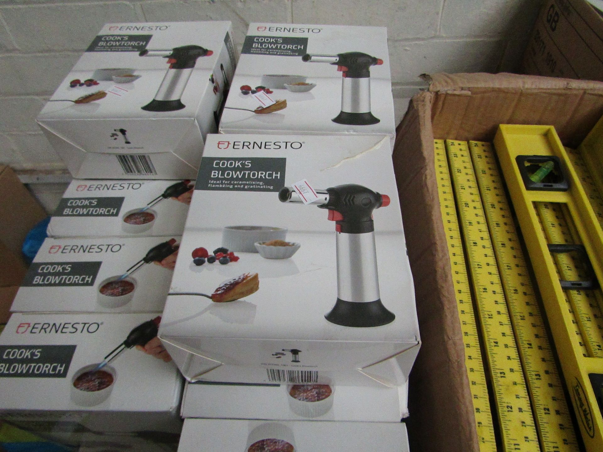 Ernesto cooks blowtorch, new and boxed.