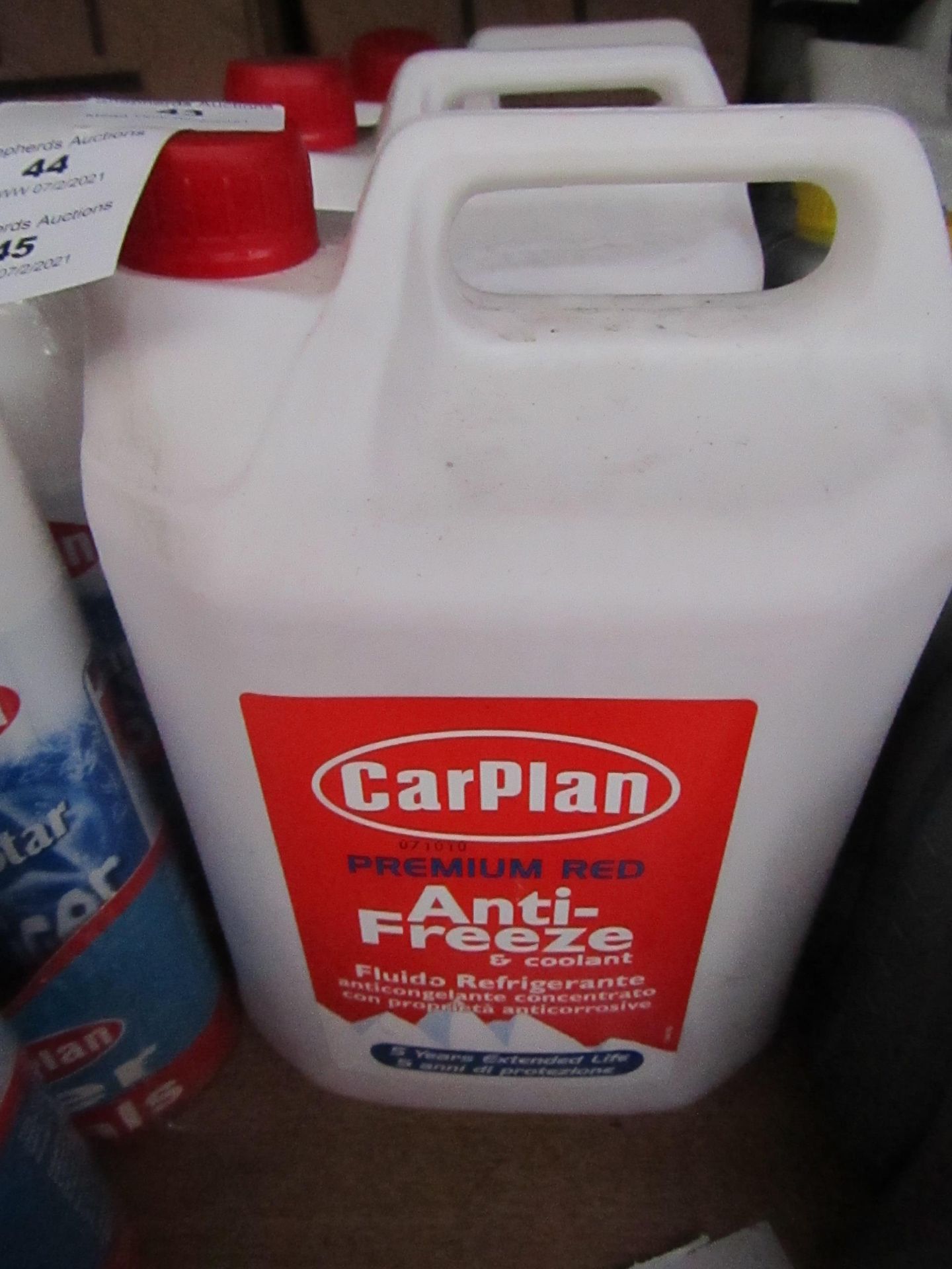 1x Carplan - Premium Red Anti-Freeze & Coolant - 5 Litres - Unused.