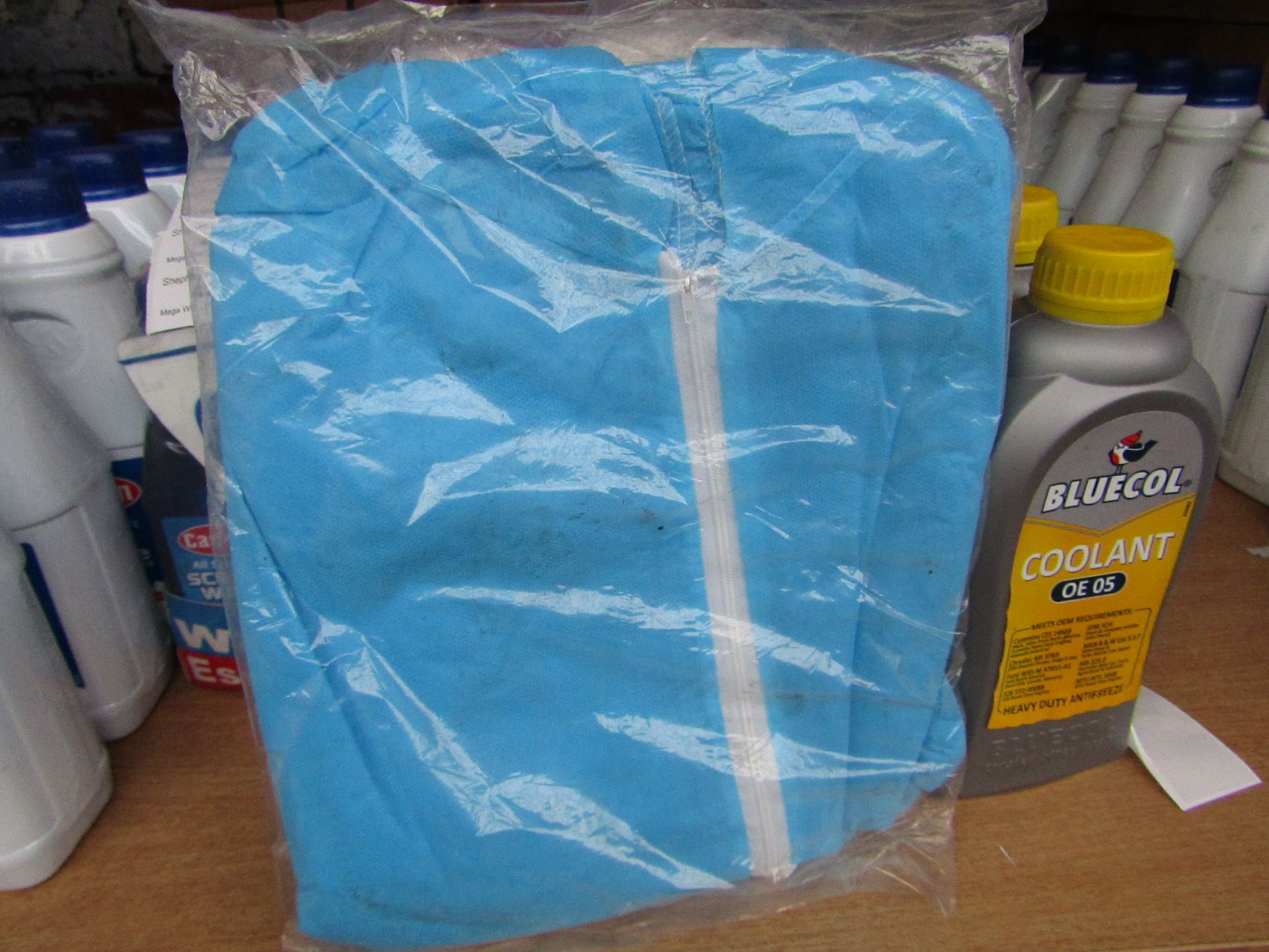 10x Disposable Coverall - Blue - Size 2XL - Unused & Packaged.