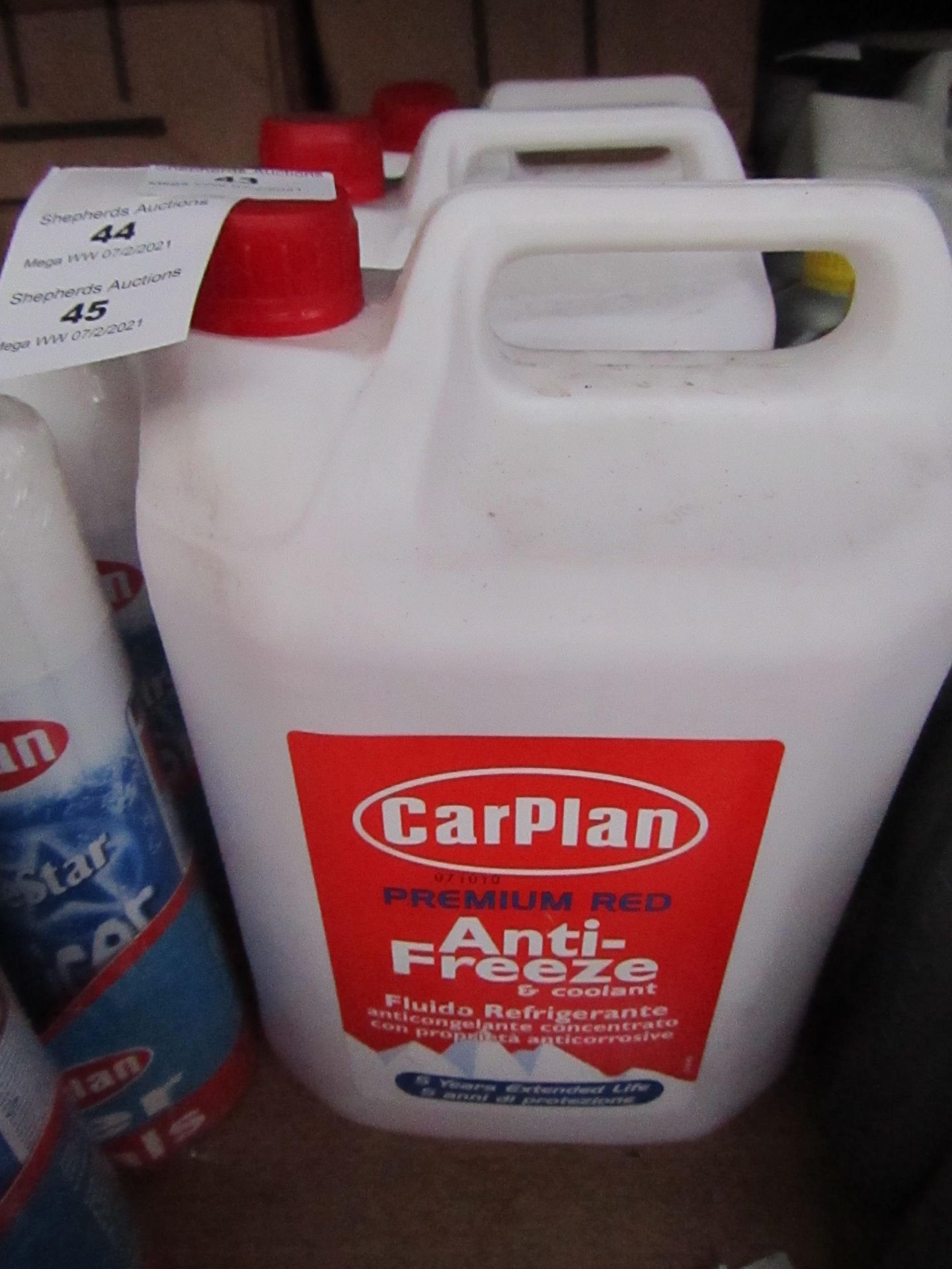 1x Carplan - Premium Red Anti-Freeze & Coolant - 5 Litres - Unused.