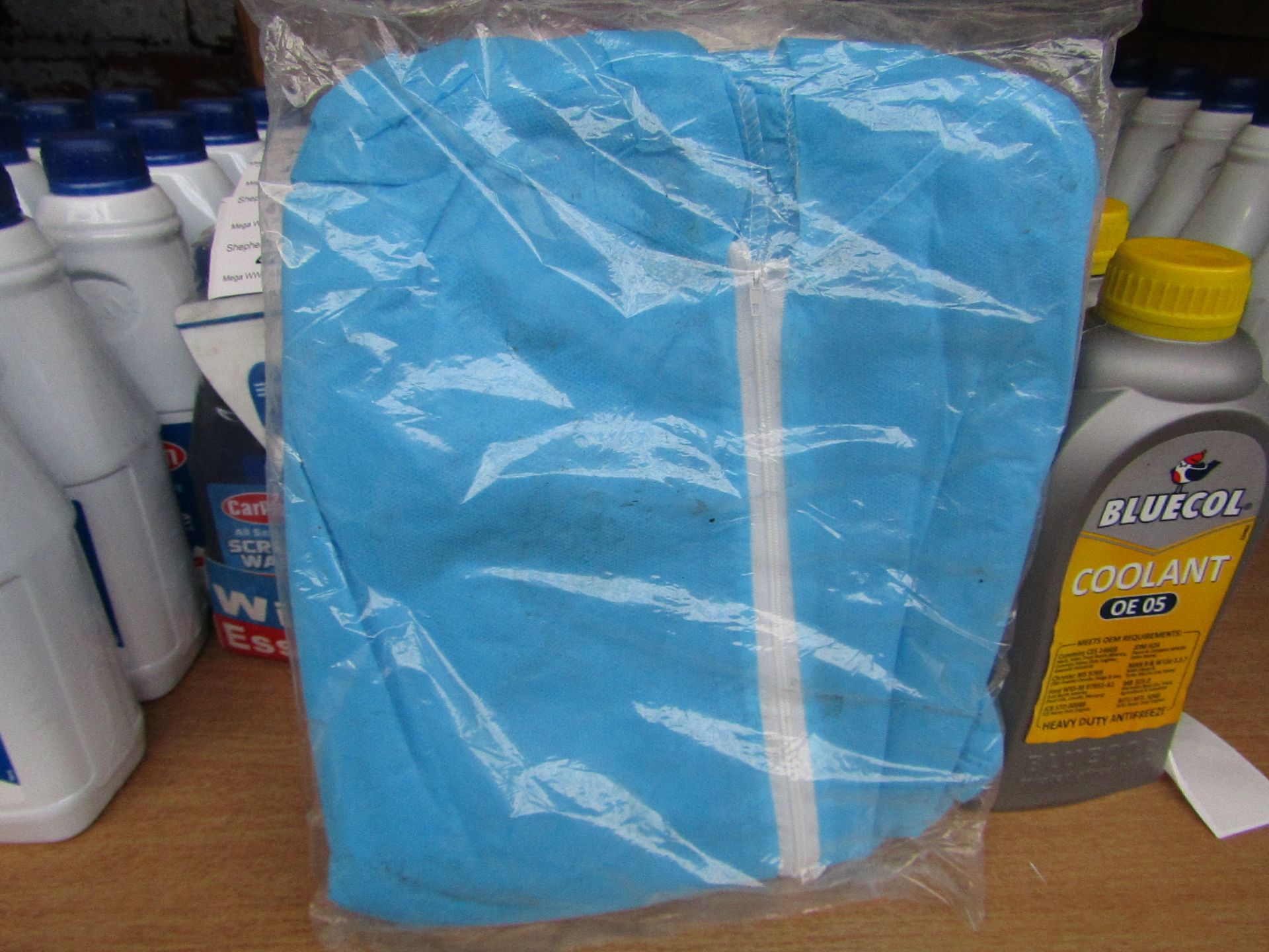 10x Disposable Coverall - Blue - Size 2XL - Unused & Packaged.