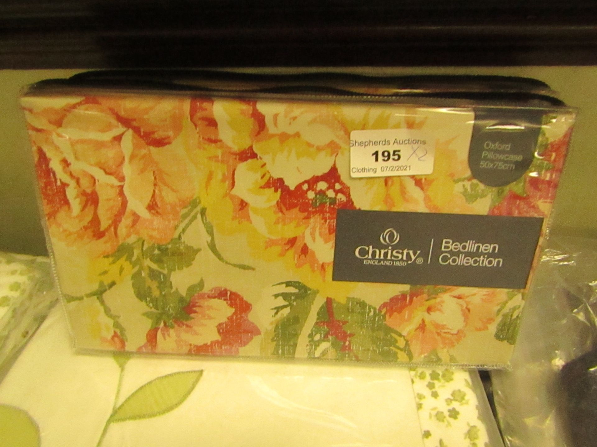 2 X Christy Oxford Pillowcases 50 X 70 New & Packaged