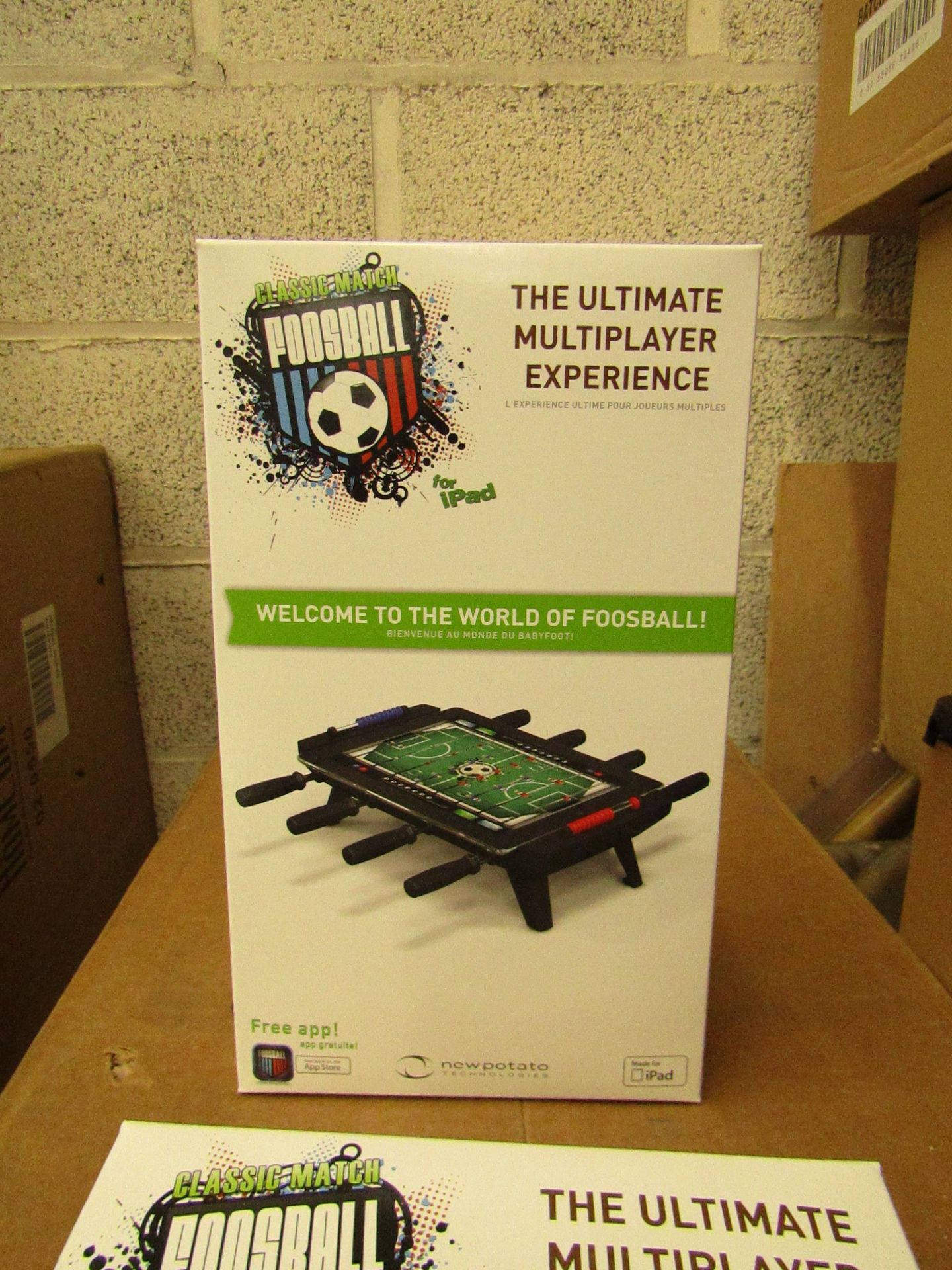 2x Classic Match Foosball iPad accessory,download the app - insert your ipad and play foosball - New
