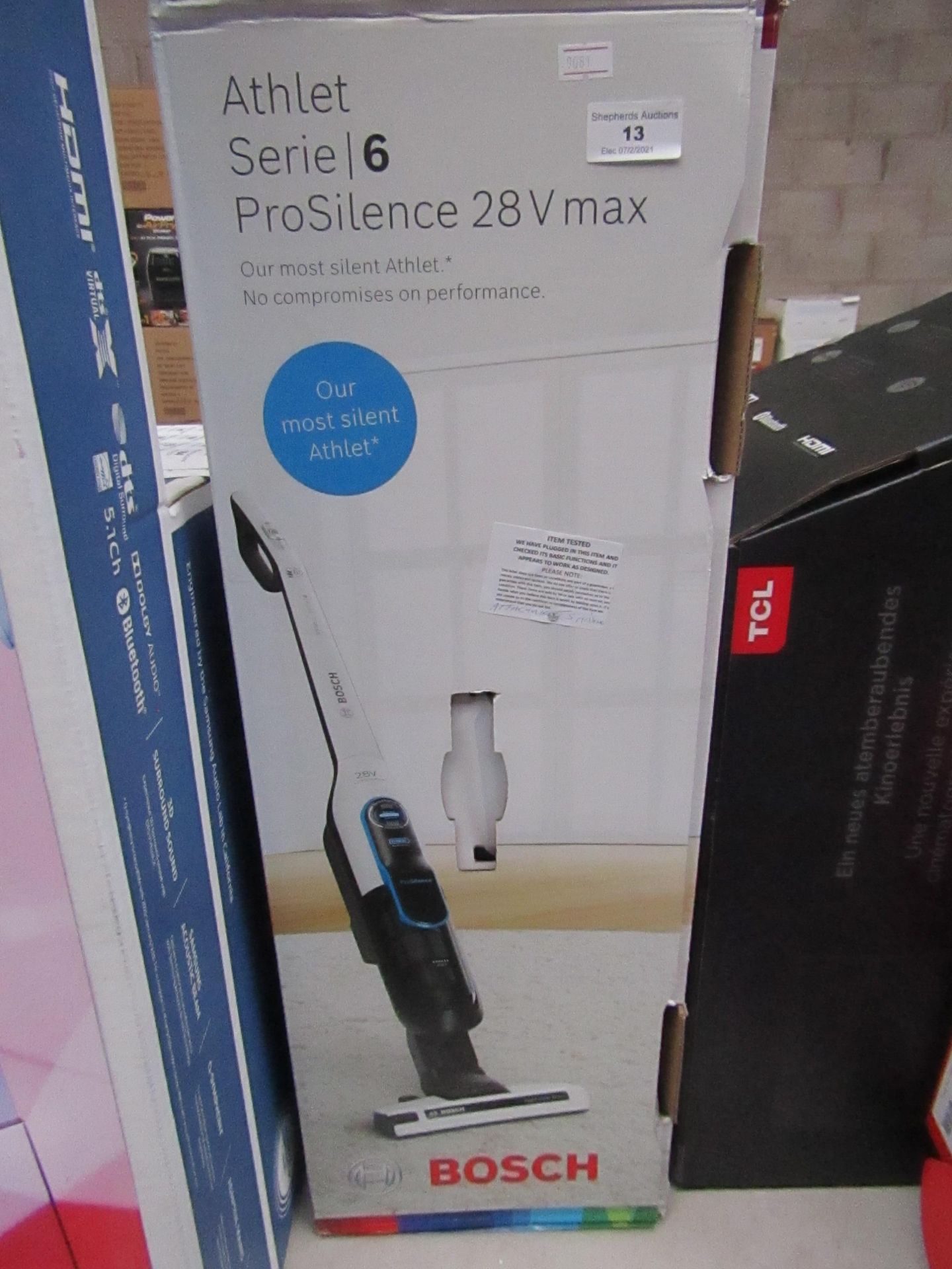 Bosch Athlet Serie 6 Pro Silence 28v Max vacuum cleaner, tested working and boxed. RRP £249