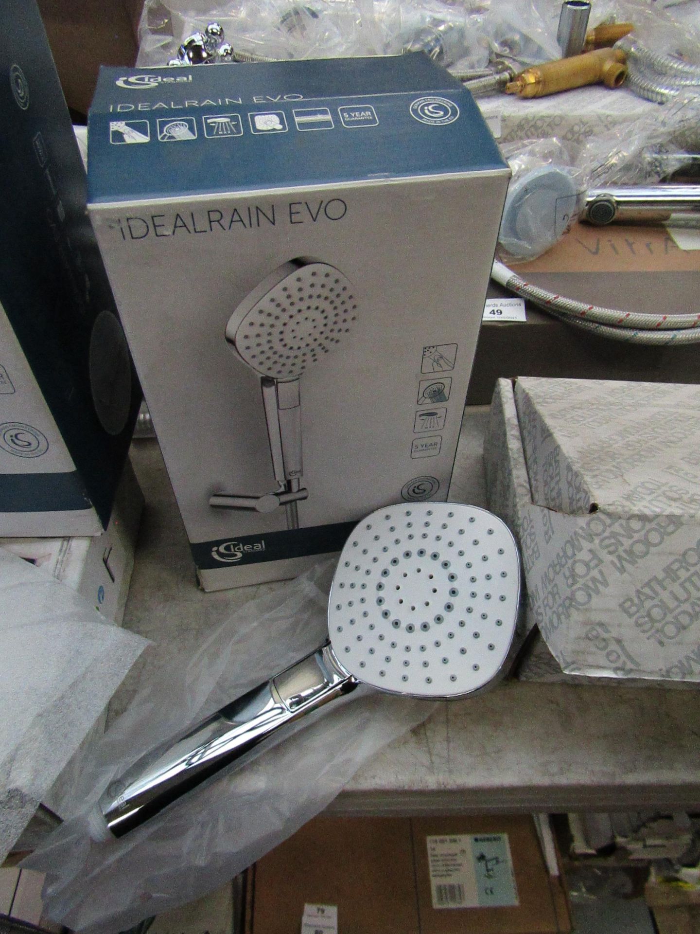 Ideal Standard Idealrain Evo shower head, new and boxed.