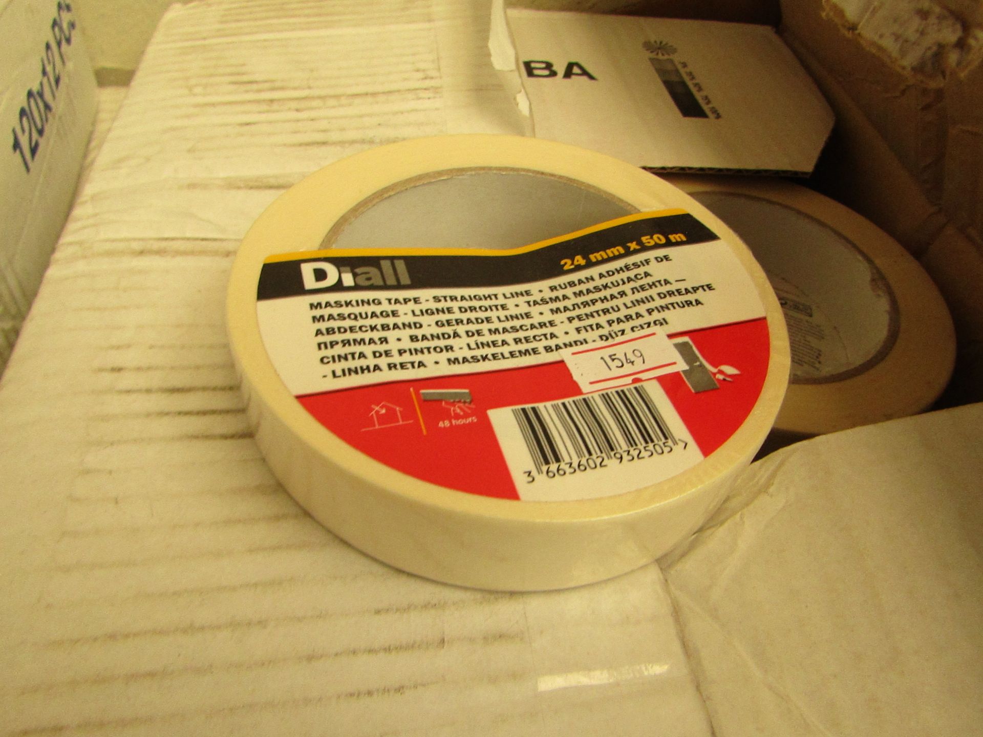 2x Diall Masking Tape, 24mm x 50m, New and Packaged