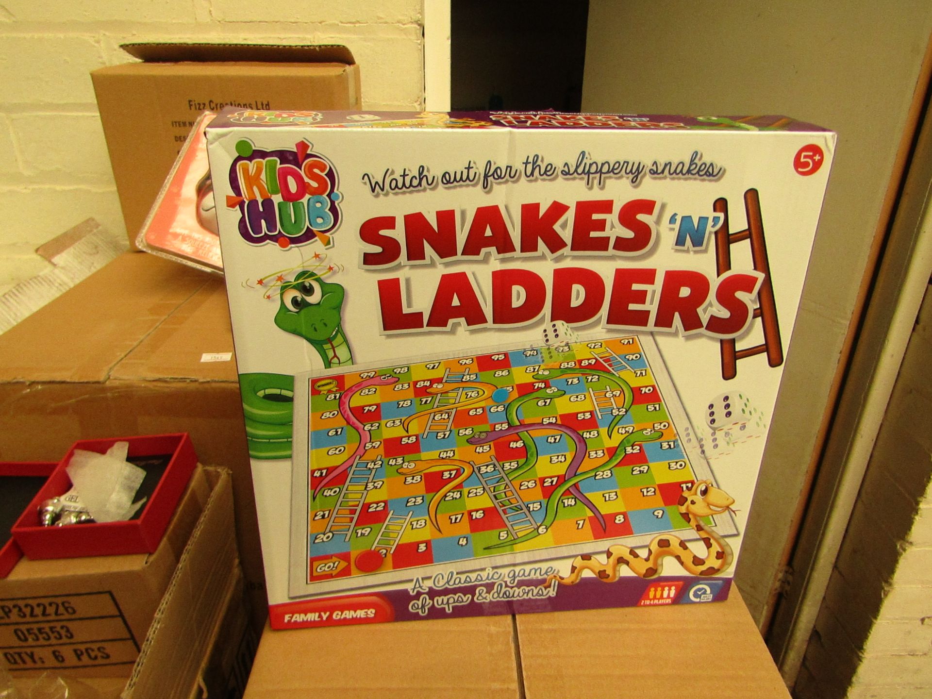 2x Kids Hub Snakes 'n' Ladders, New and Boxed