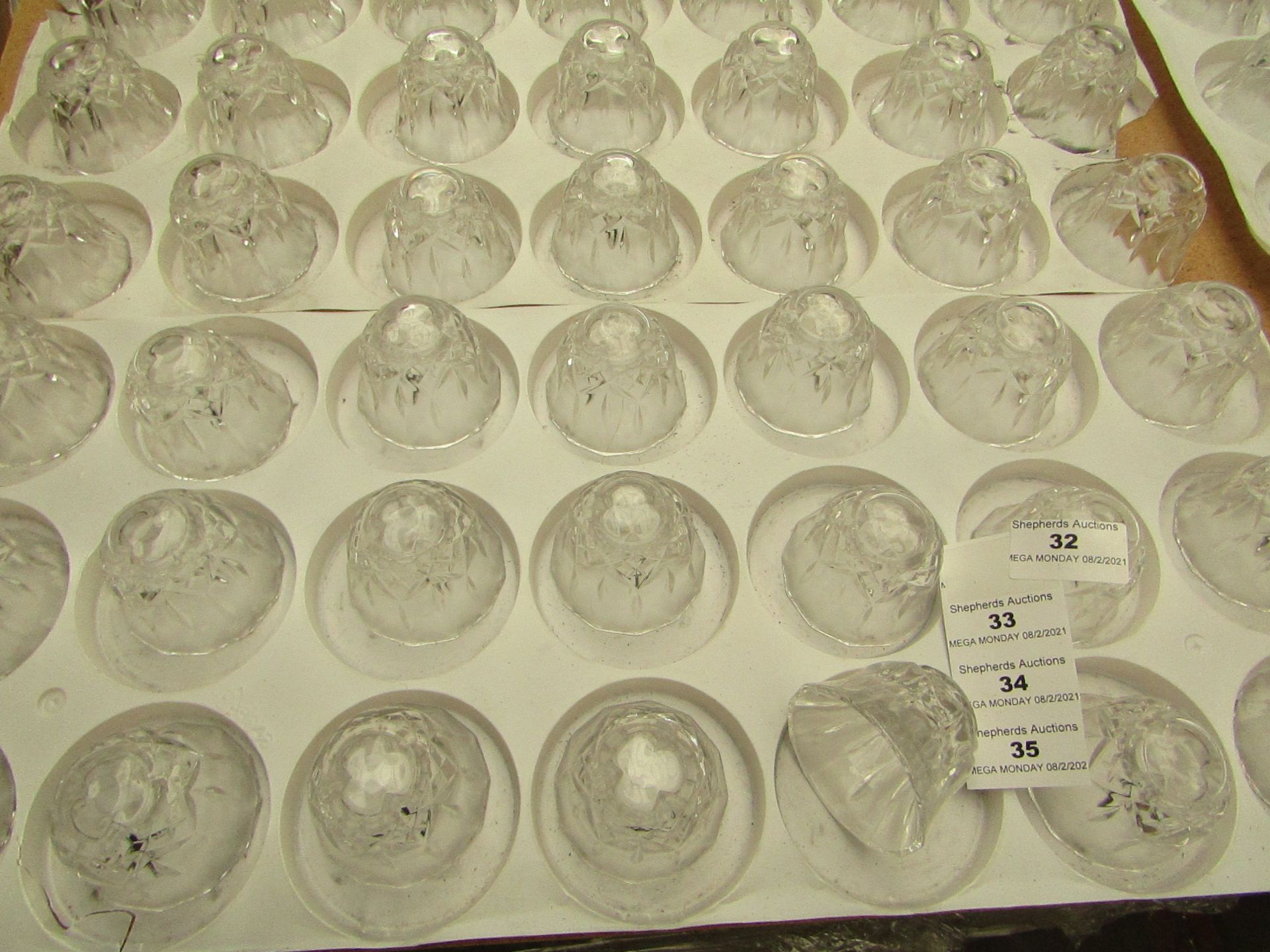 20x Clear Glass Candle Holder (Taper Candle) - All Unused.