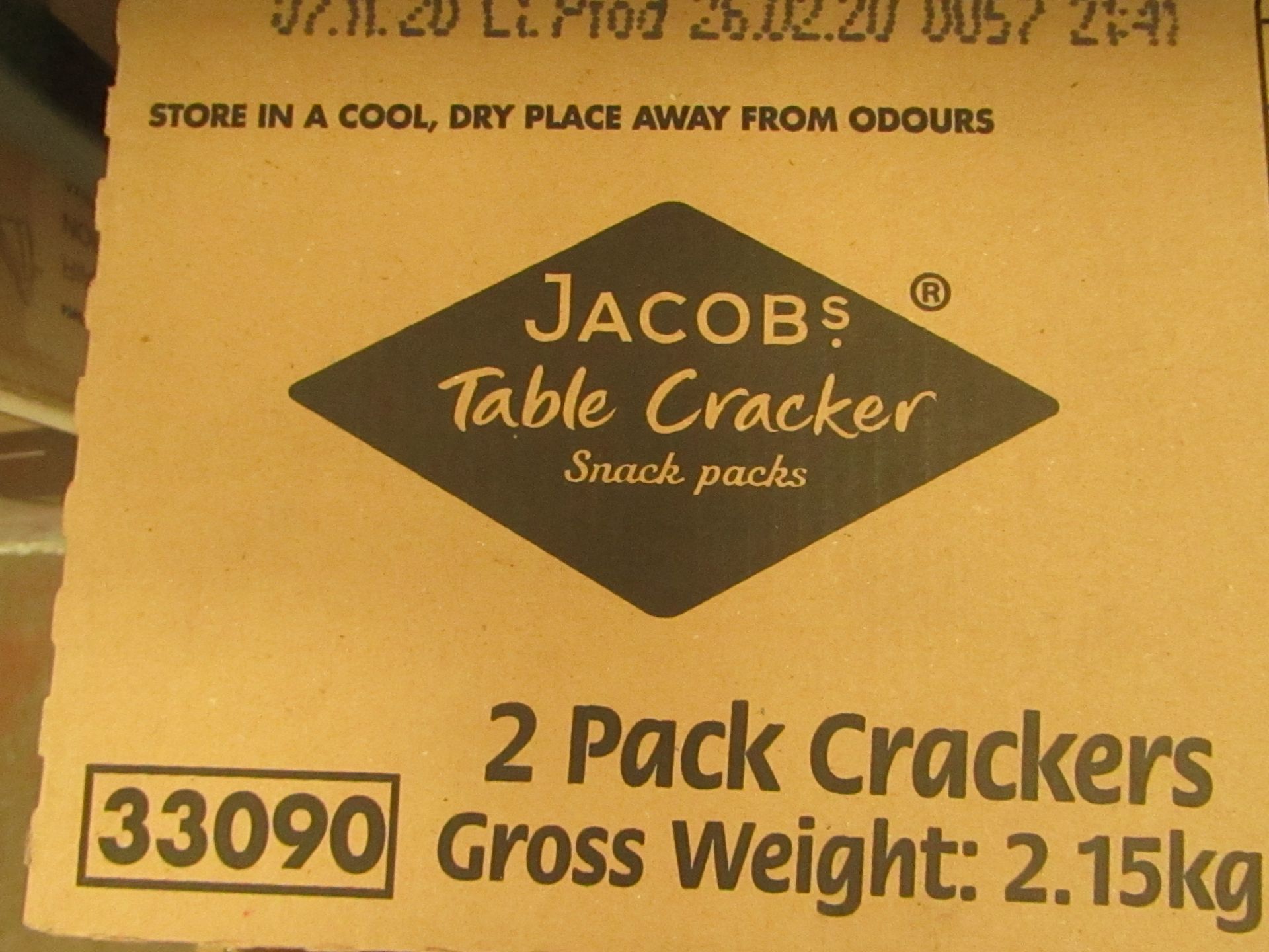 Jacob's - Table Crackers Snack Packs (176x9.5g) - All Unused & Boxed. - BB 07/11/20.