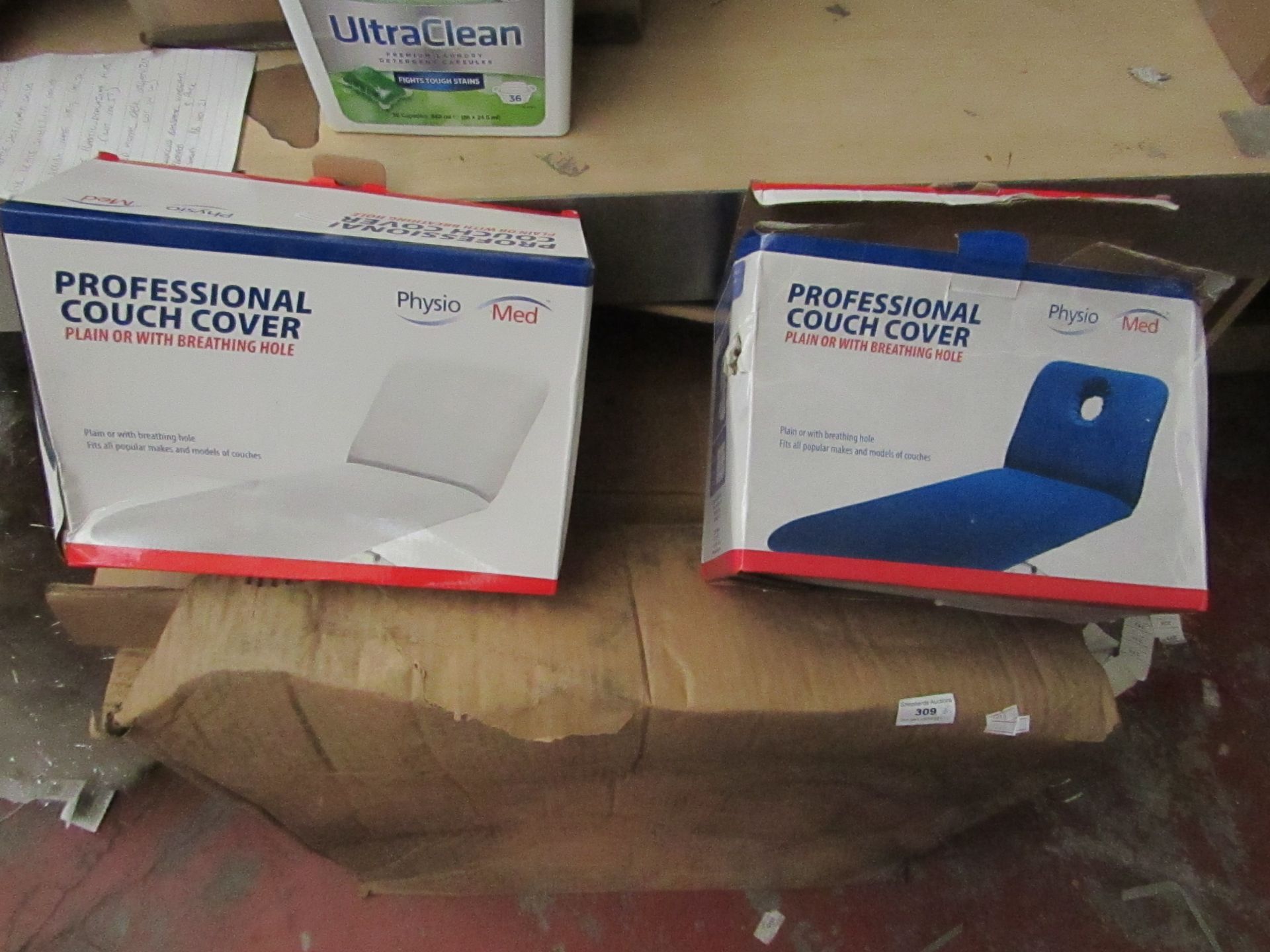 Physio Med Professional couch cover plain or with breathing hole, Unchecked & Boxed