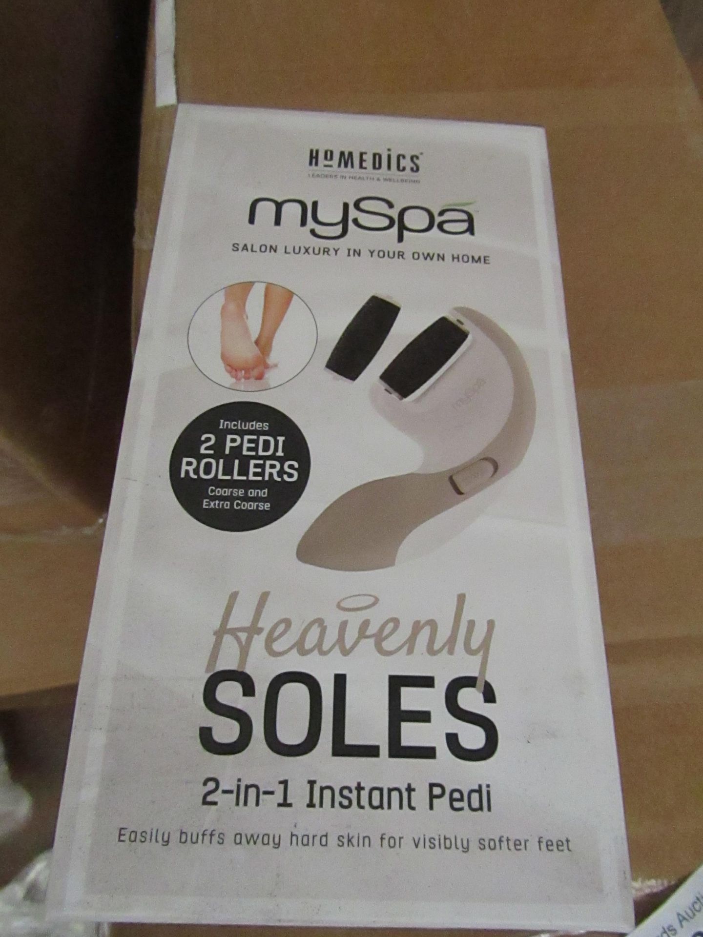 2x Homedics My Spa Heavenly soles 2 in 1 instant pedi, unused and boxed