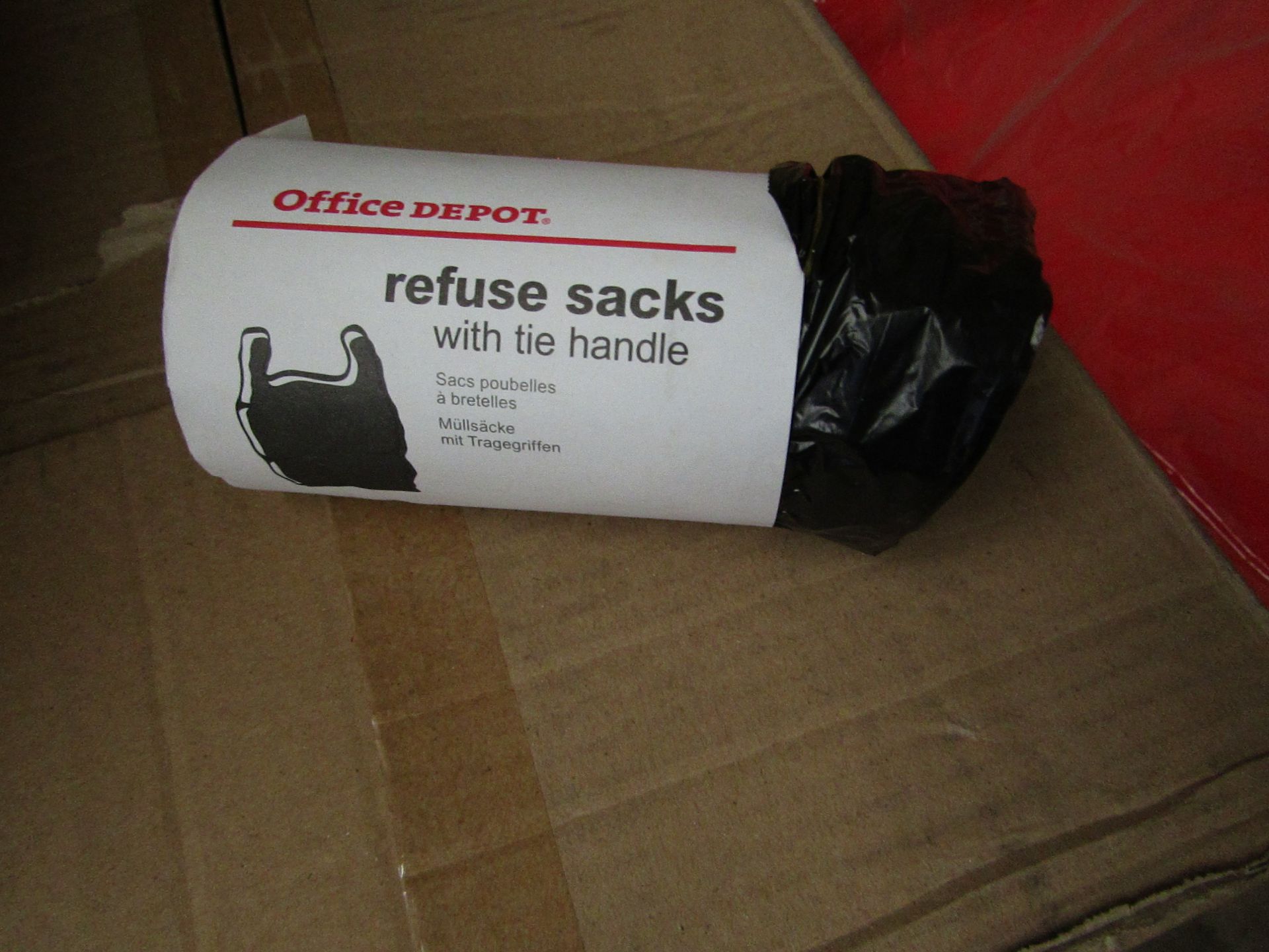 10x Office depot refuse sacks (50x per pack), 450mm x 650mm