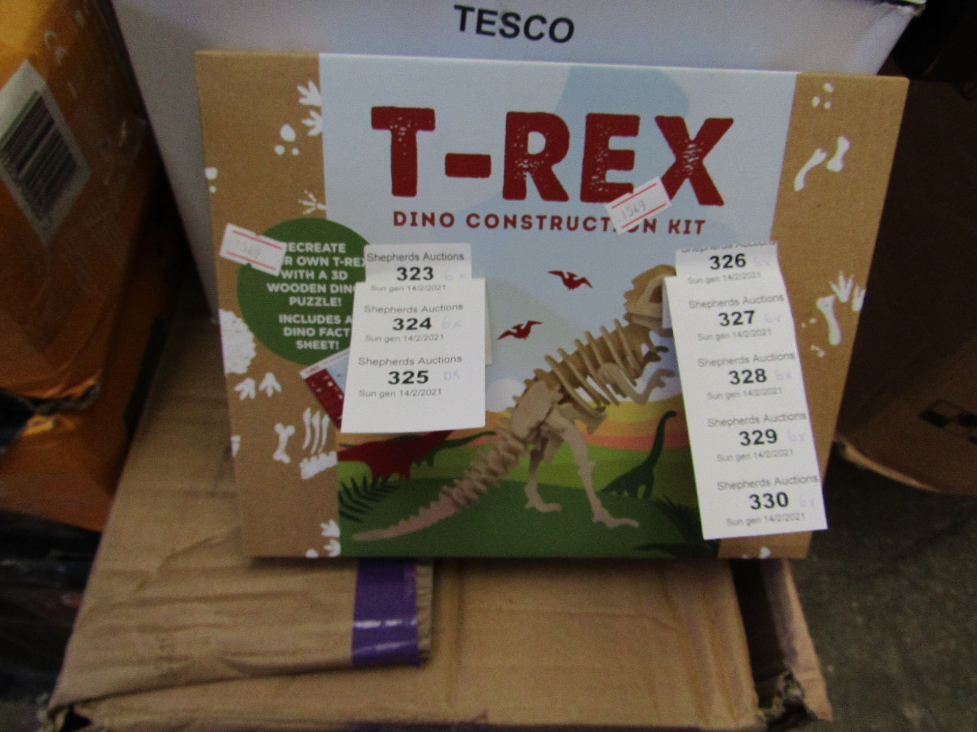 6x T-Rex dino construction kit, New & Boxed