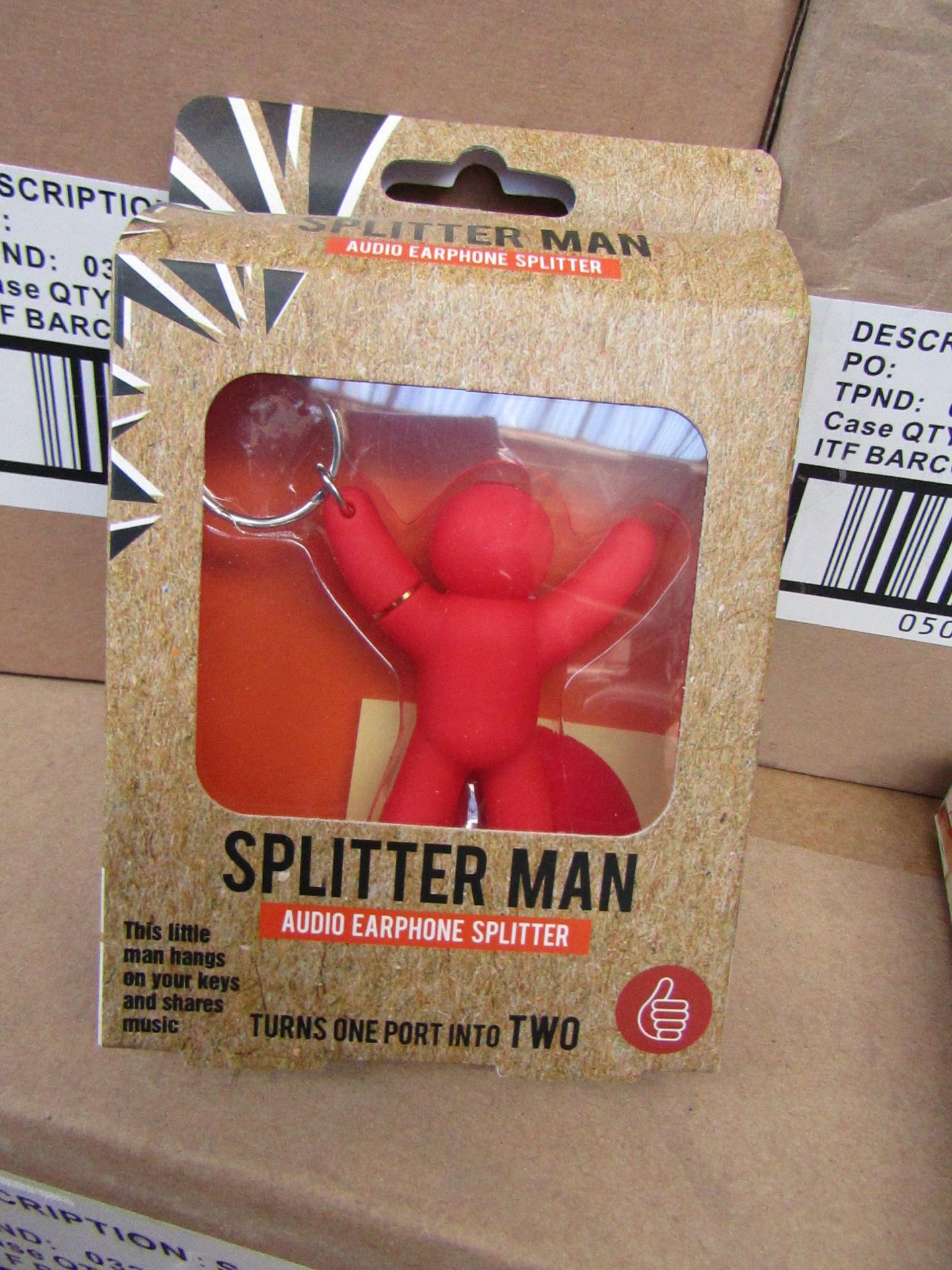 24x Splitter man audio ear phone splitter, New & Boxed