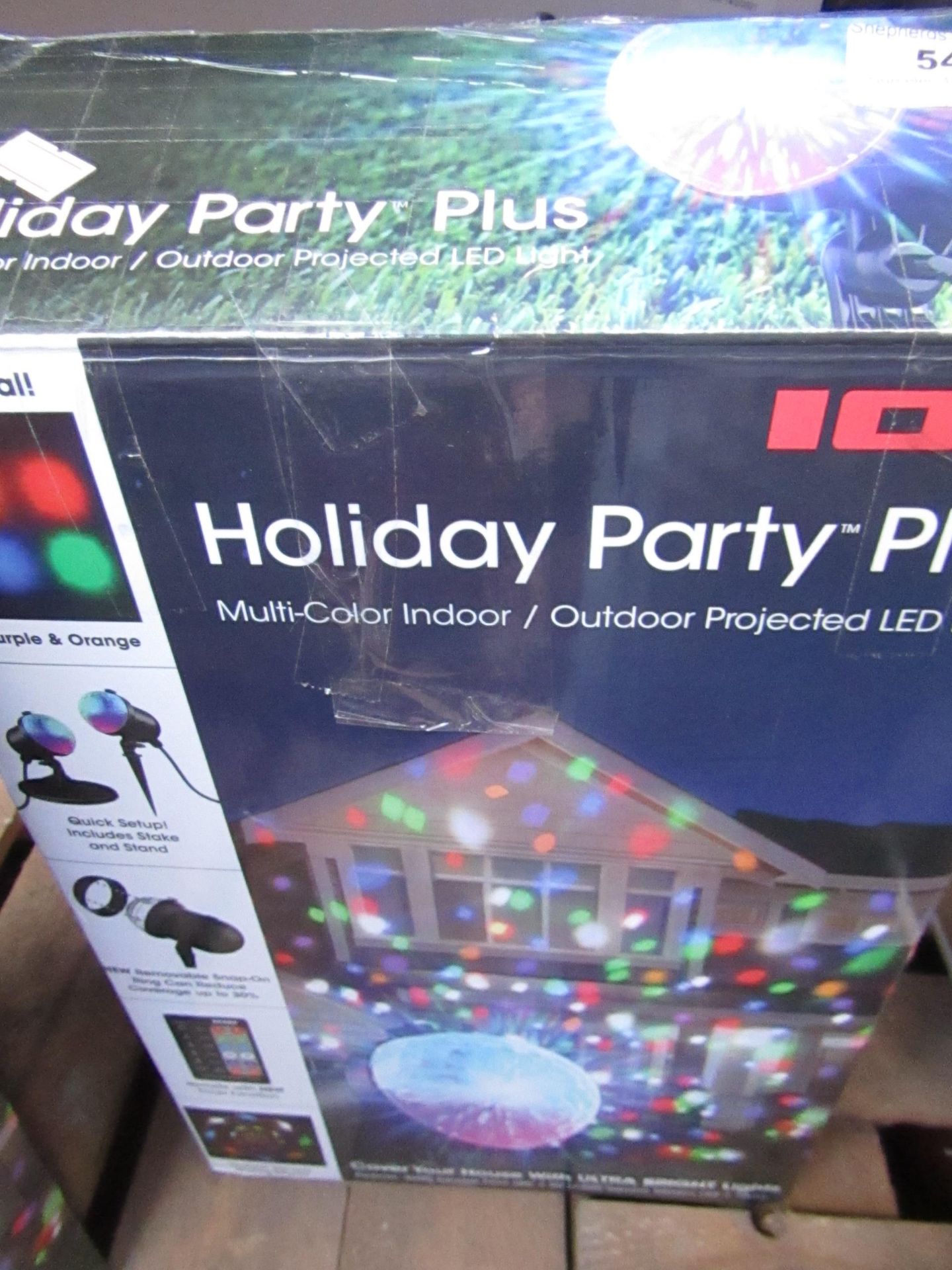 ION holiday party plus indoor/ outdoor projected LED light, Tested working and boxed.