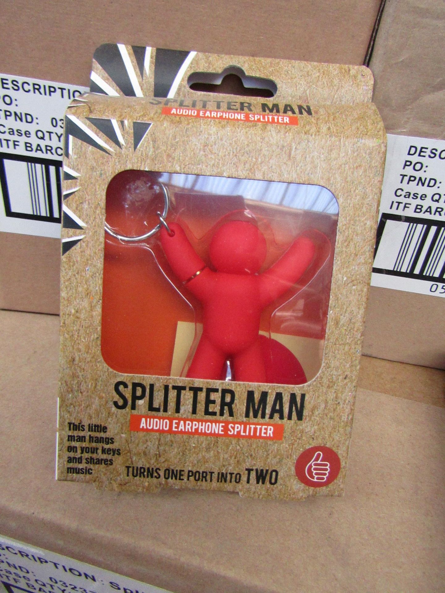 24x Splitter man audio ear phone splitter, New & Boxed