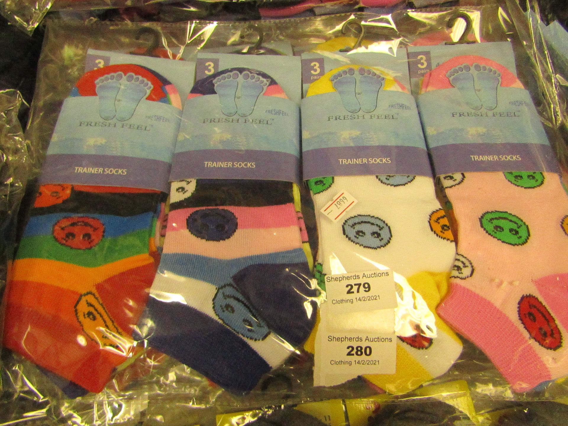 12 X Pairs of Ladies Trainer Socks Size 4-7 New & Packaged