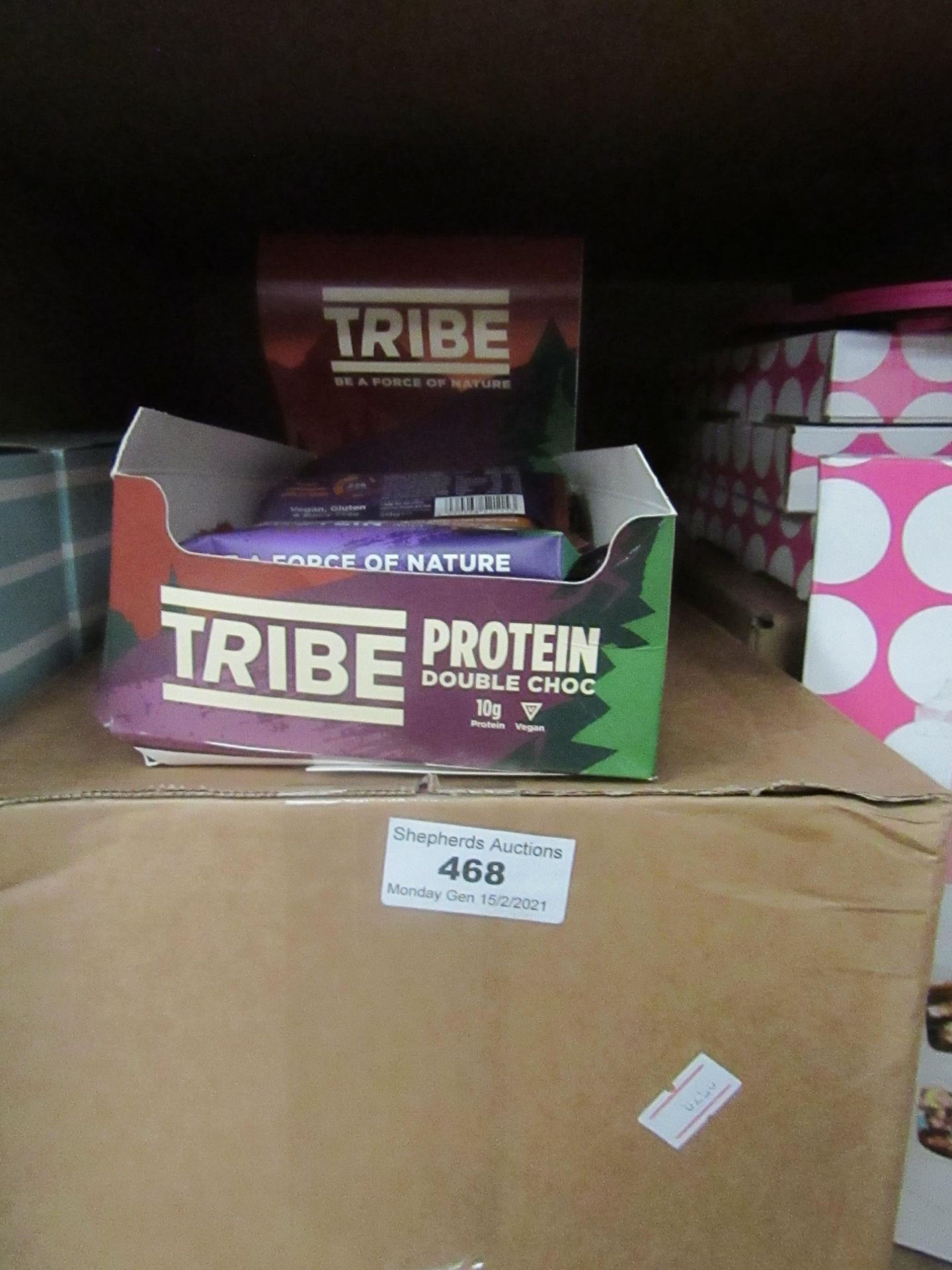 6x Tribe - All Natural Protein Double Chocolate Snack Bars (16 x 50g) BBD Dec 2020 - All Boxed.