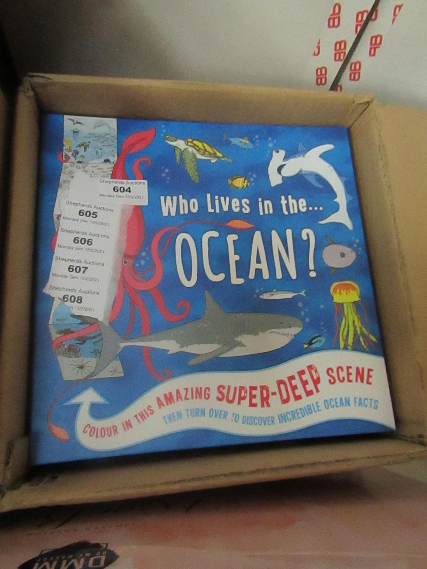 Who lives in the ocean colouring book & Facts, New