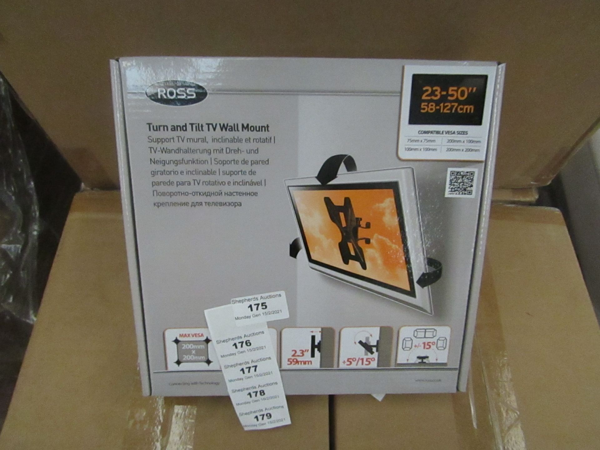 Ross 23-50'' Turn and Tilt Tv Wall Mount new and boxed